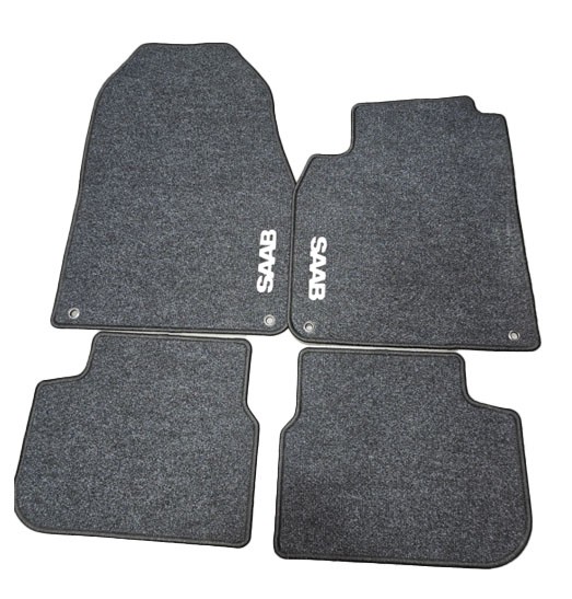 Genuine Saab Floor Mat Set - Black For 2008-2011 Saab 9-3