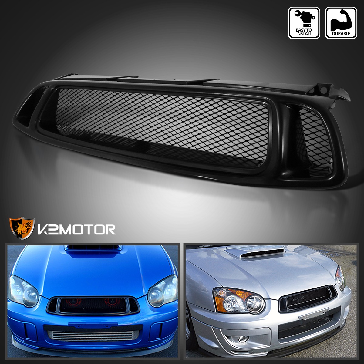 Fits 2004-2005 Impreza WRX STI Black Mesh Style Front Hood Grille Assembly 1PC Fits 2004-2005 Impreza WRX STI Black Mesh Style Front Hood Grille Assembly 1PC
