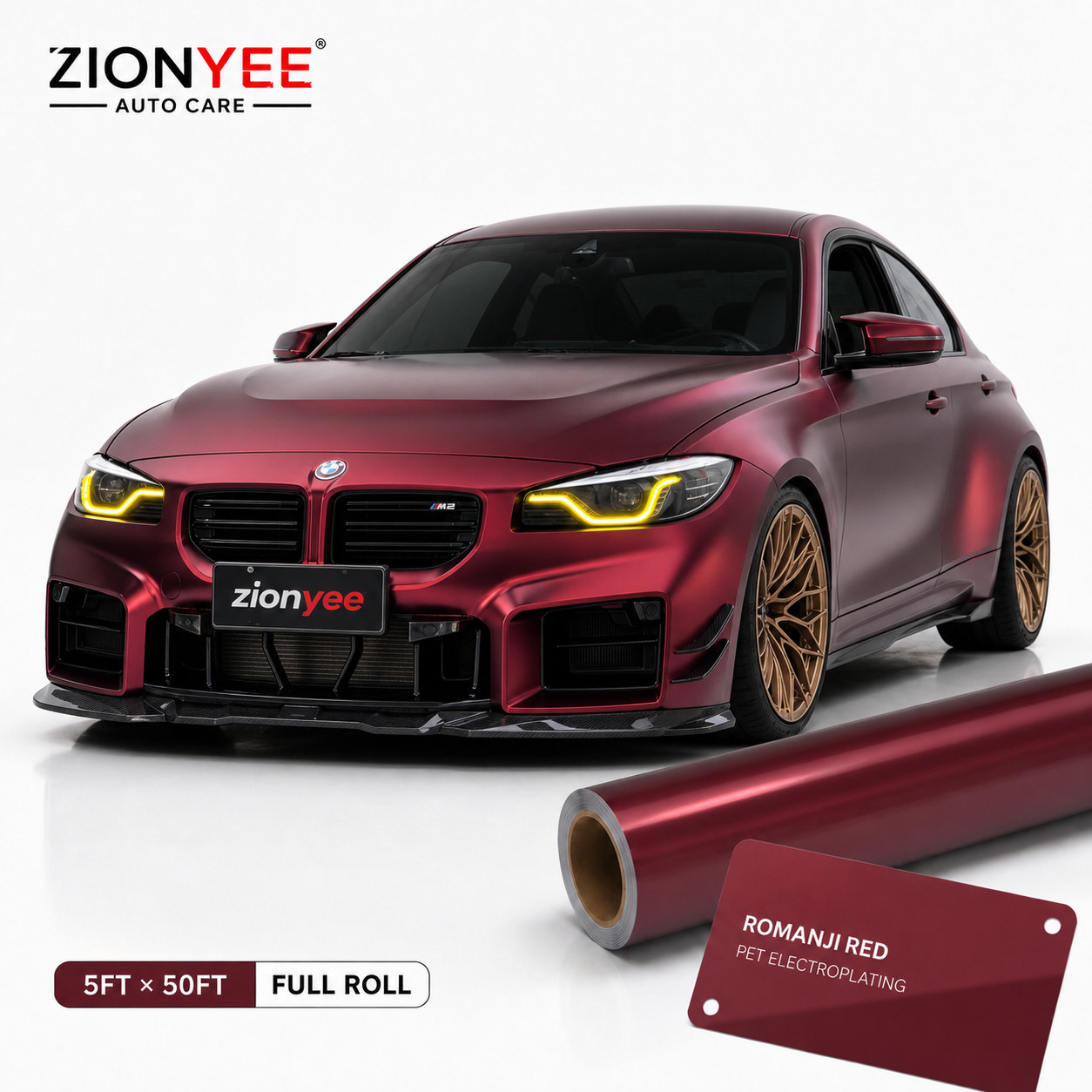 5FTx50FT Ultra Matte Romani Red Vinyl Wrap Turns Glossy When Wet Car Wrap