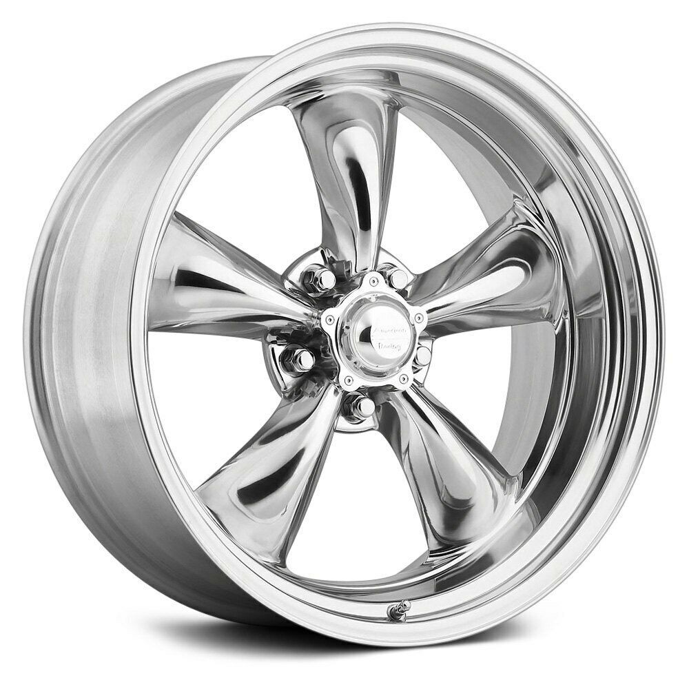 One 18x8 American Racing VN515 Torq Thrust II 1 Pc 5x4.75/5x120.65 0 Polished Wh