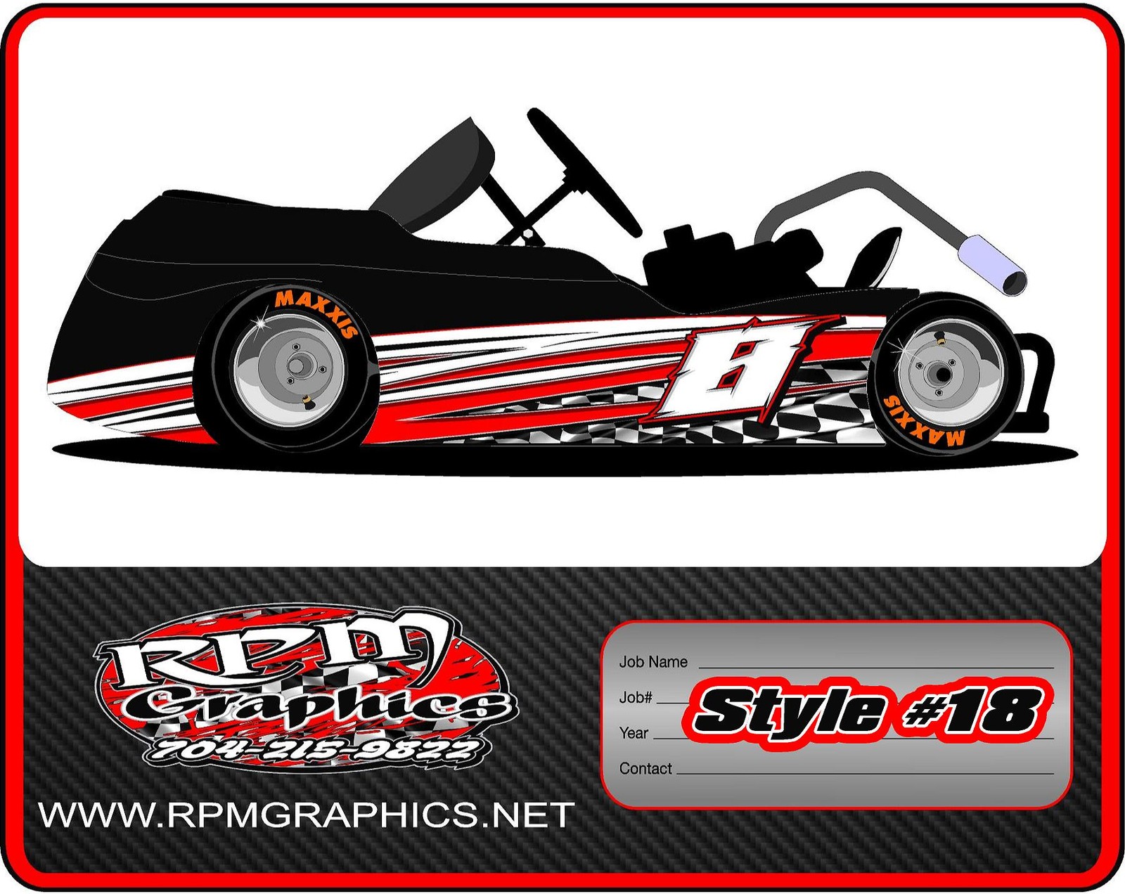RACING GO KART WRAP WITH FRONT AND REAR NUMBERS, graphics, decals, wraps RACING GO KART WRAP WITH FRONT AND REAR NUMBERS, graphics, decals, wraps