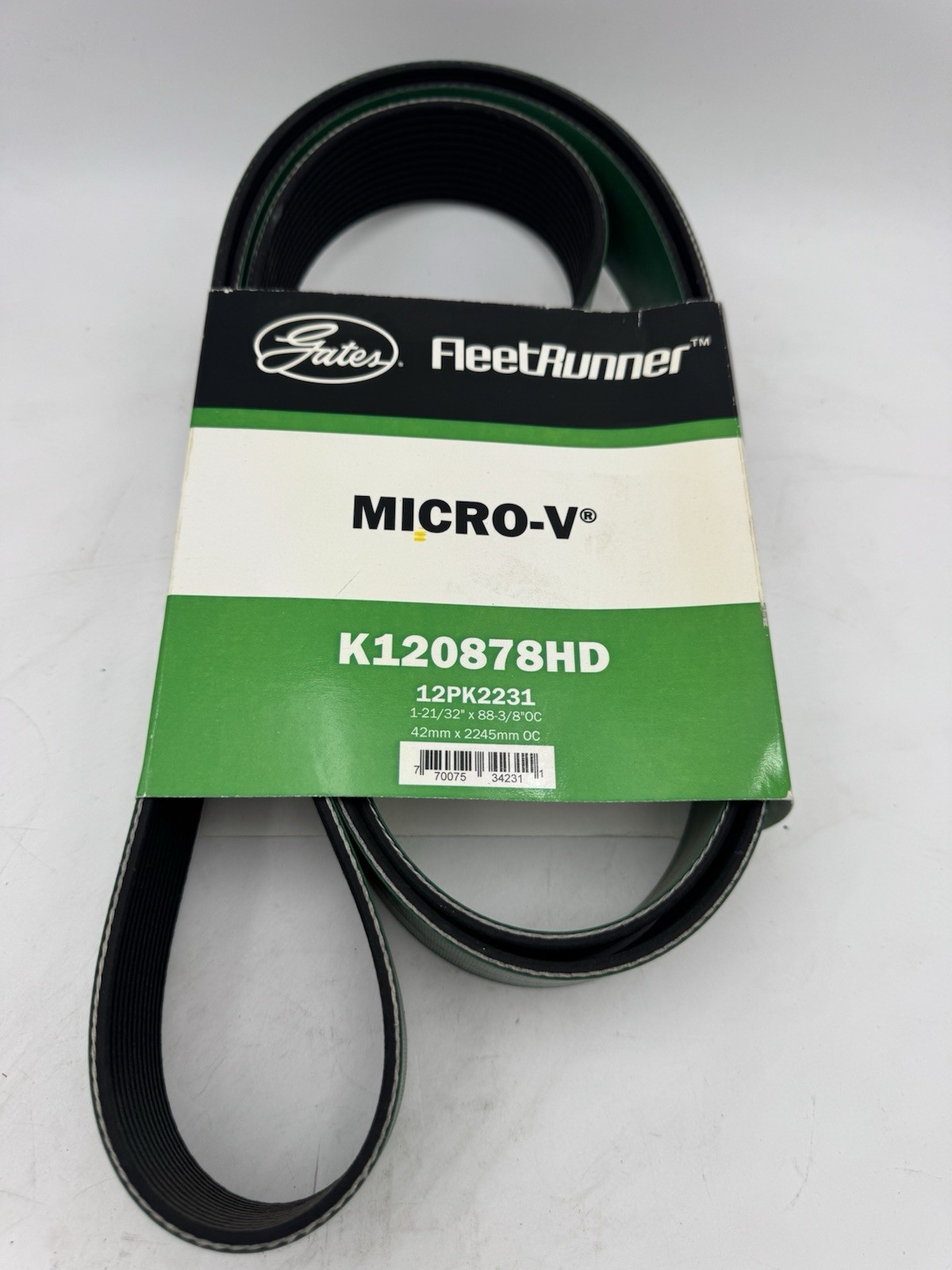Genuine Gates FleetRunner Heavy-Duty Micro-V Serpentine Drive Belt K120878HD