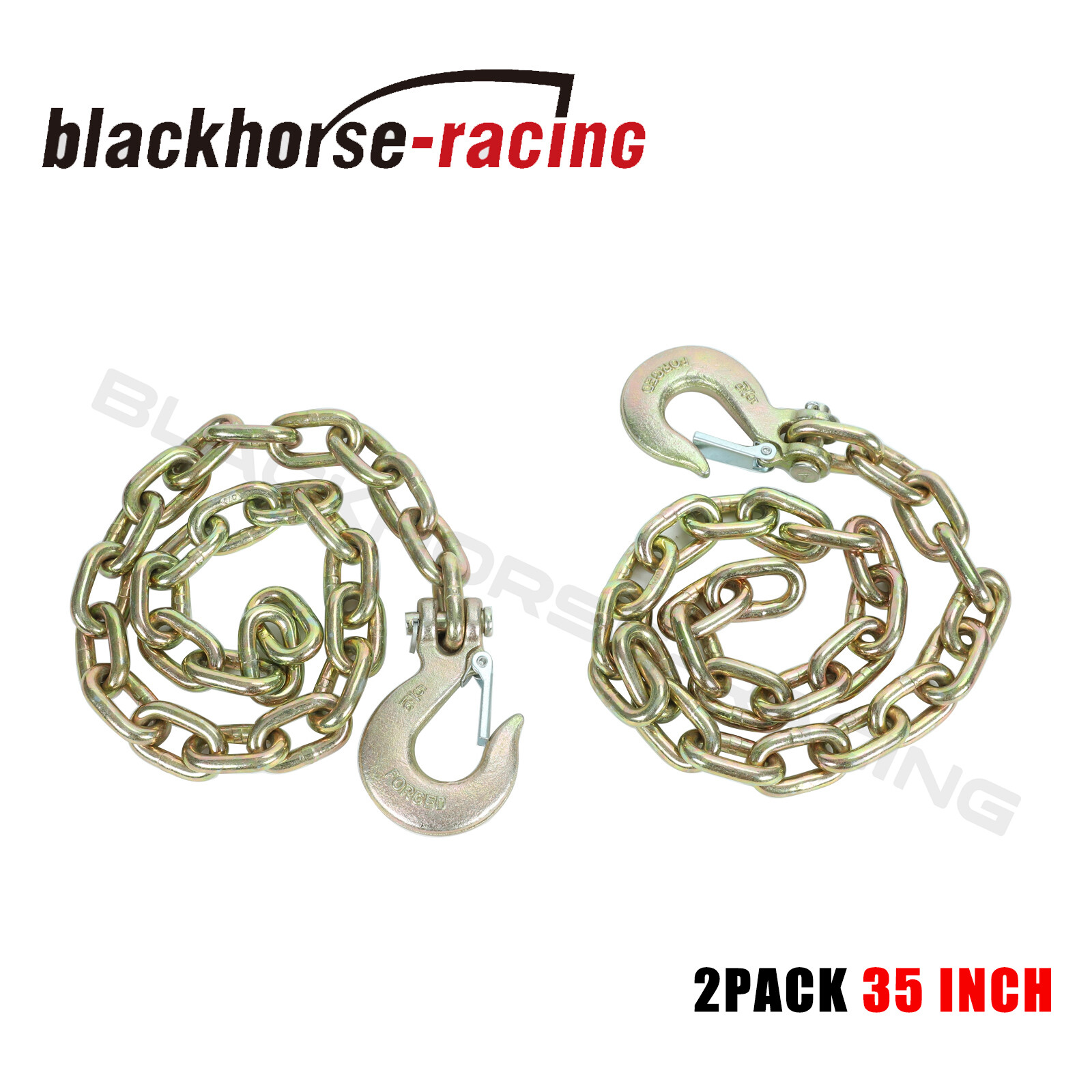 2pack 35-Inch G70 Trailer Safety Chain with 5/16\