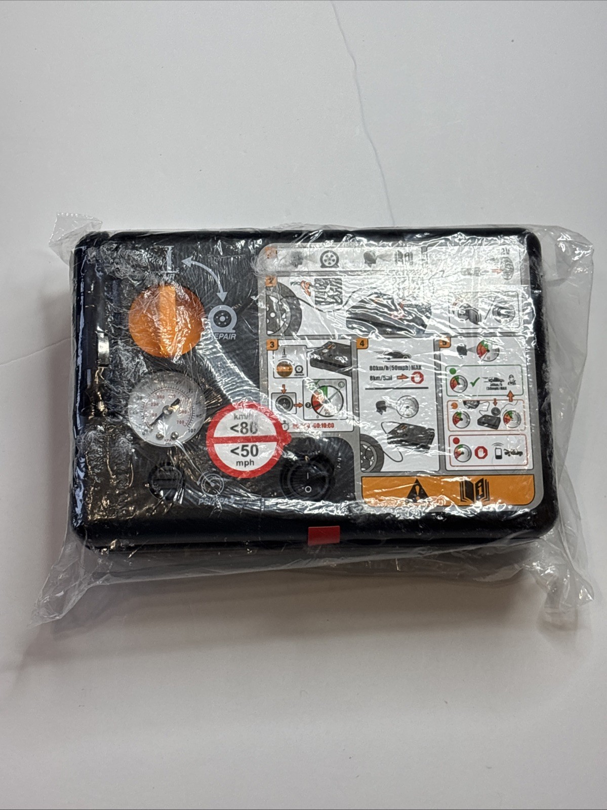 2022 - 2024 Ford Mustang Tire Inflator Kit Air Compressor Includes Sealant 2022 - 2024 Ford Mustang Tire Inflator Kit Air Compressor Includes Sealant