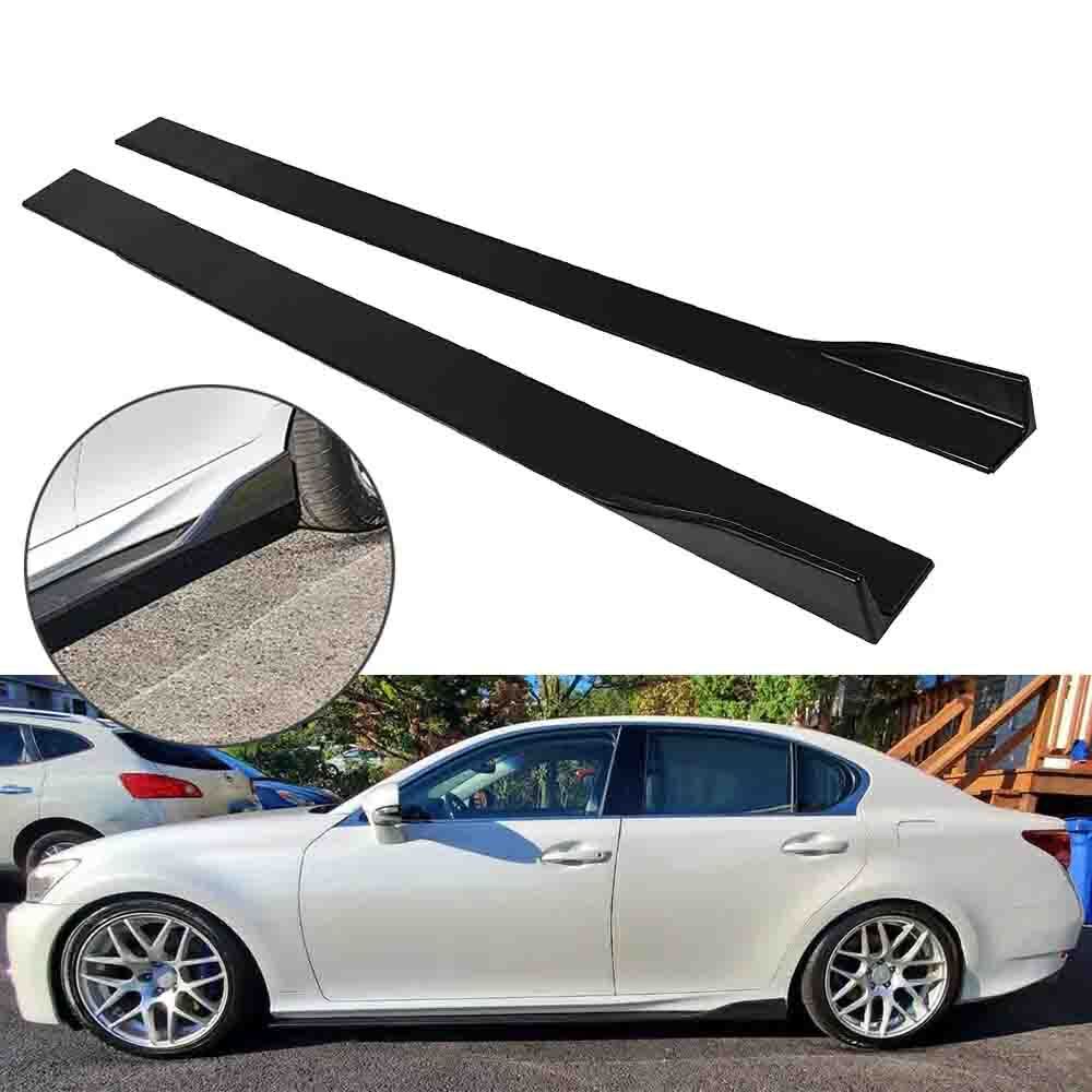 78.7\'\' Gloss Black Side Skirts Rocker Panel Splitter For Lexus IS250 IS350 06-13