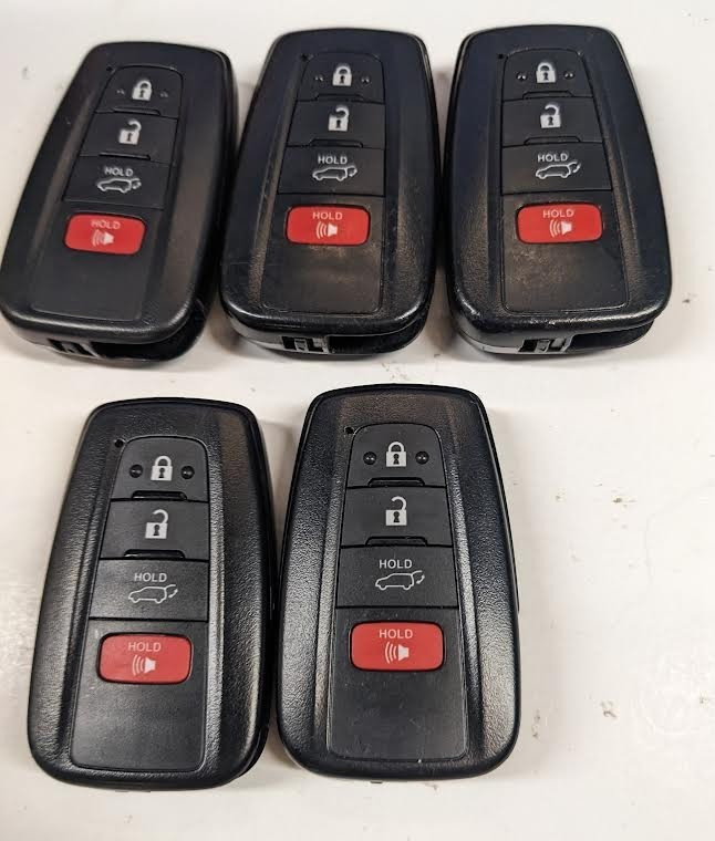 LOT OF 5 OEM TOYOTA-HIGHLANDER SMART REMOTE KEY FOB LOT 4 BUTTONS