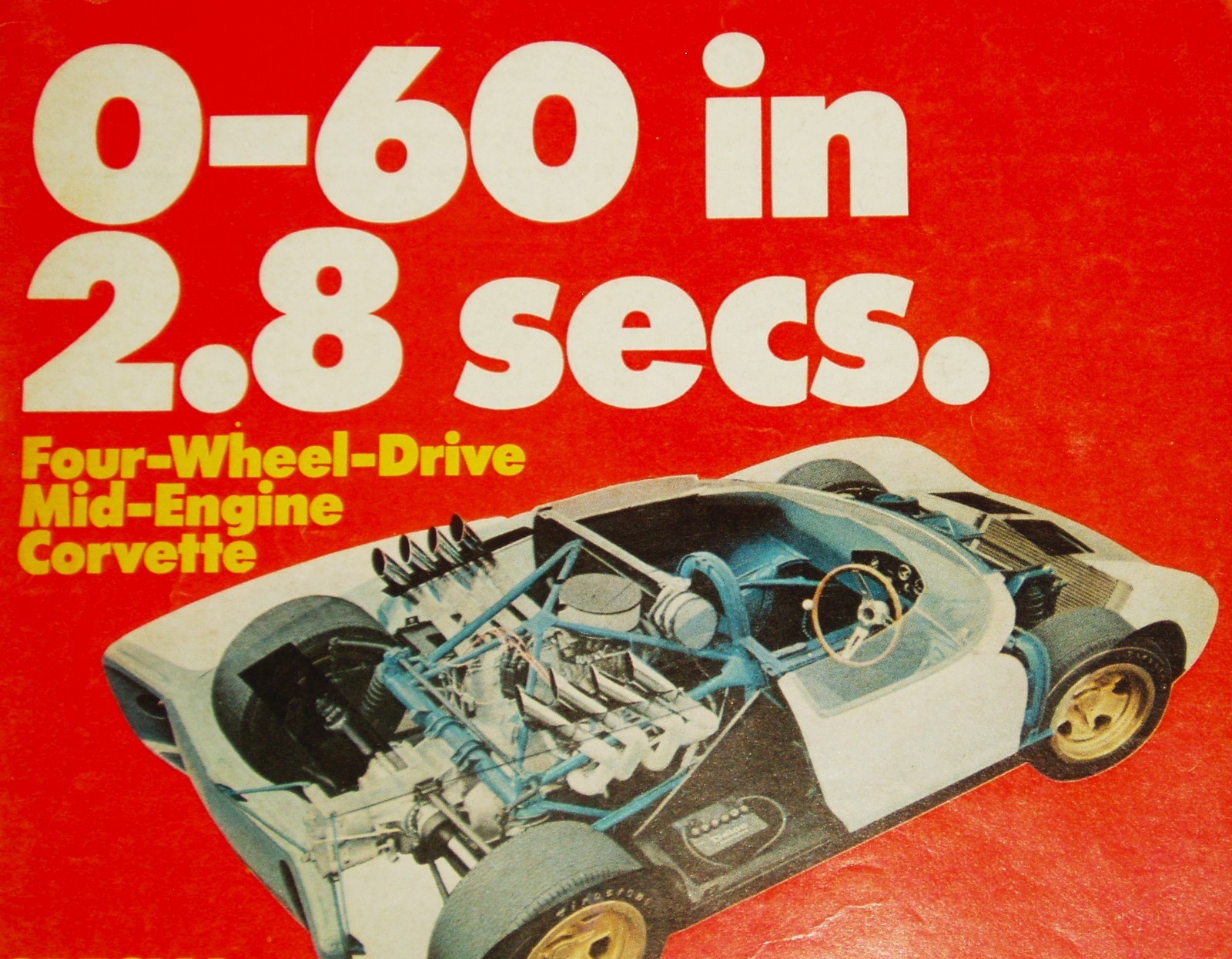 CORVETTE AD LOT (6) VTG/ORIGINAL 1968-1969-Zora Duntov/SUNOCO/MID-ENGINE CERV II