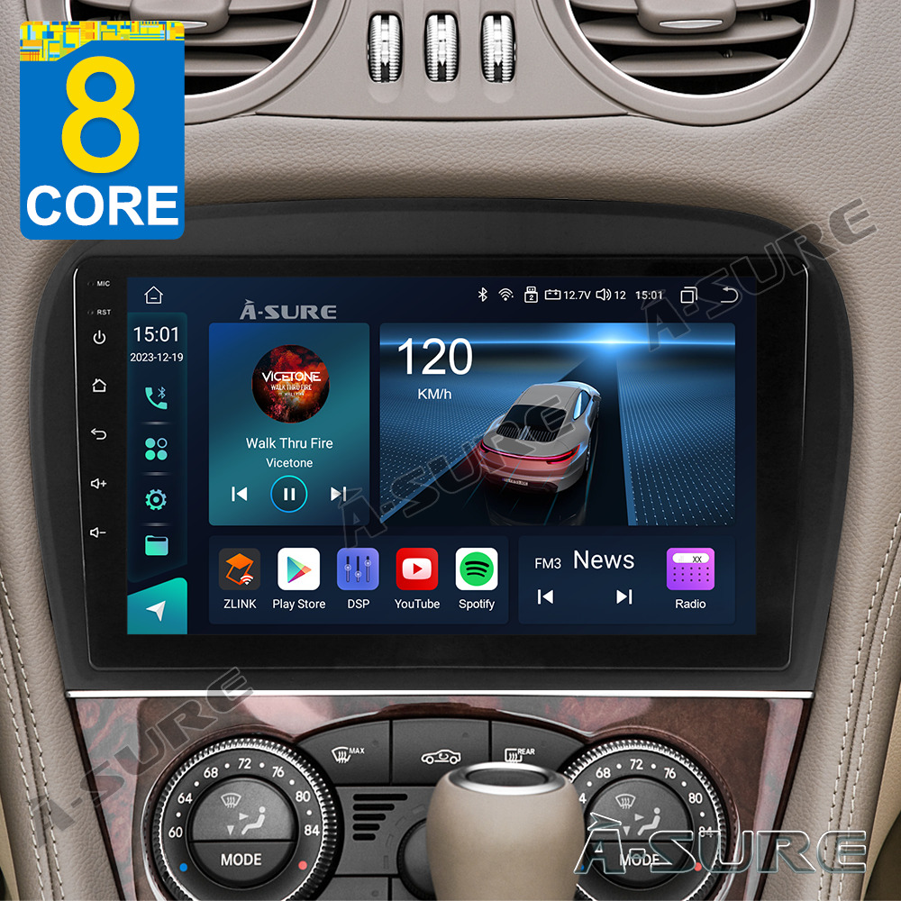 4+64GB For Mercedes-Benz SL R230 SL350 SL500 Android 13 Car Stereo Radio CarPlay