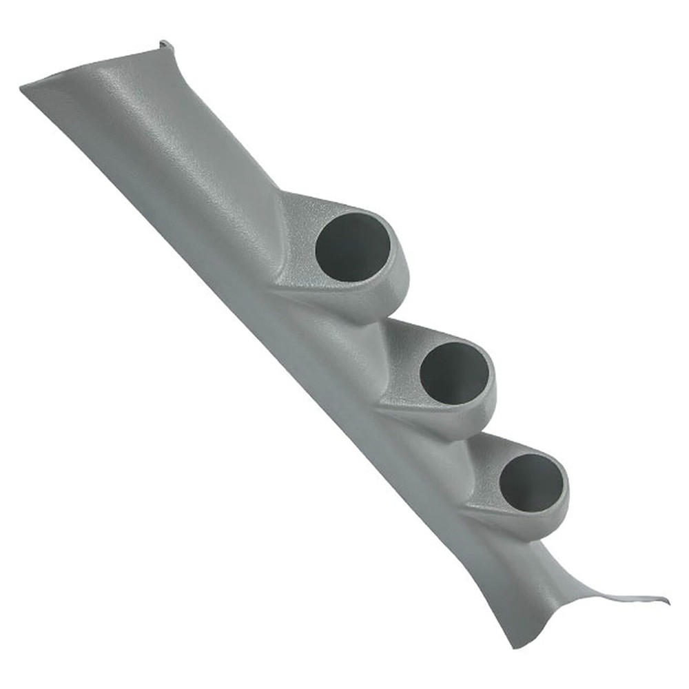 GlowShift Gray Triple Pillar Gauge Pod Fits 2008-2015 Mitsubishi Lancer Evo X
