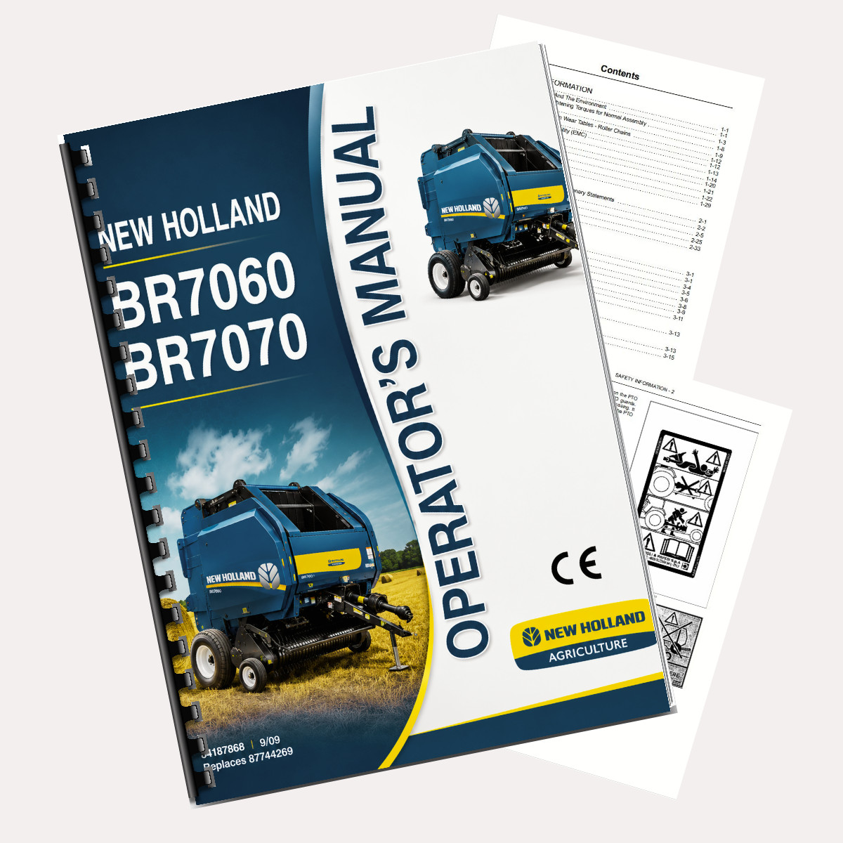 BR7060 BR7070 Round Baler Operator Manual 228 Pages Printed