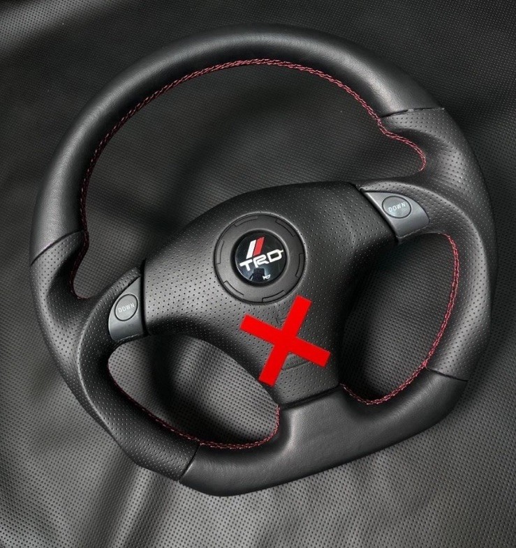TRD Leather Steering Wheel For TOYOTA MR-2 SPYDER, CELICA, Supra MK4 JZA80