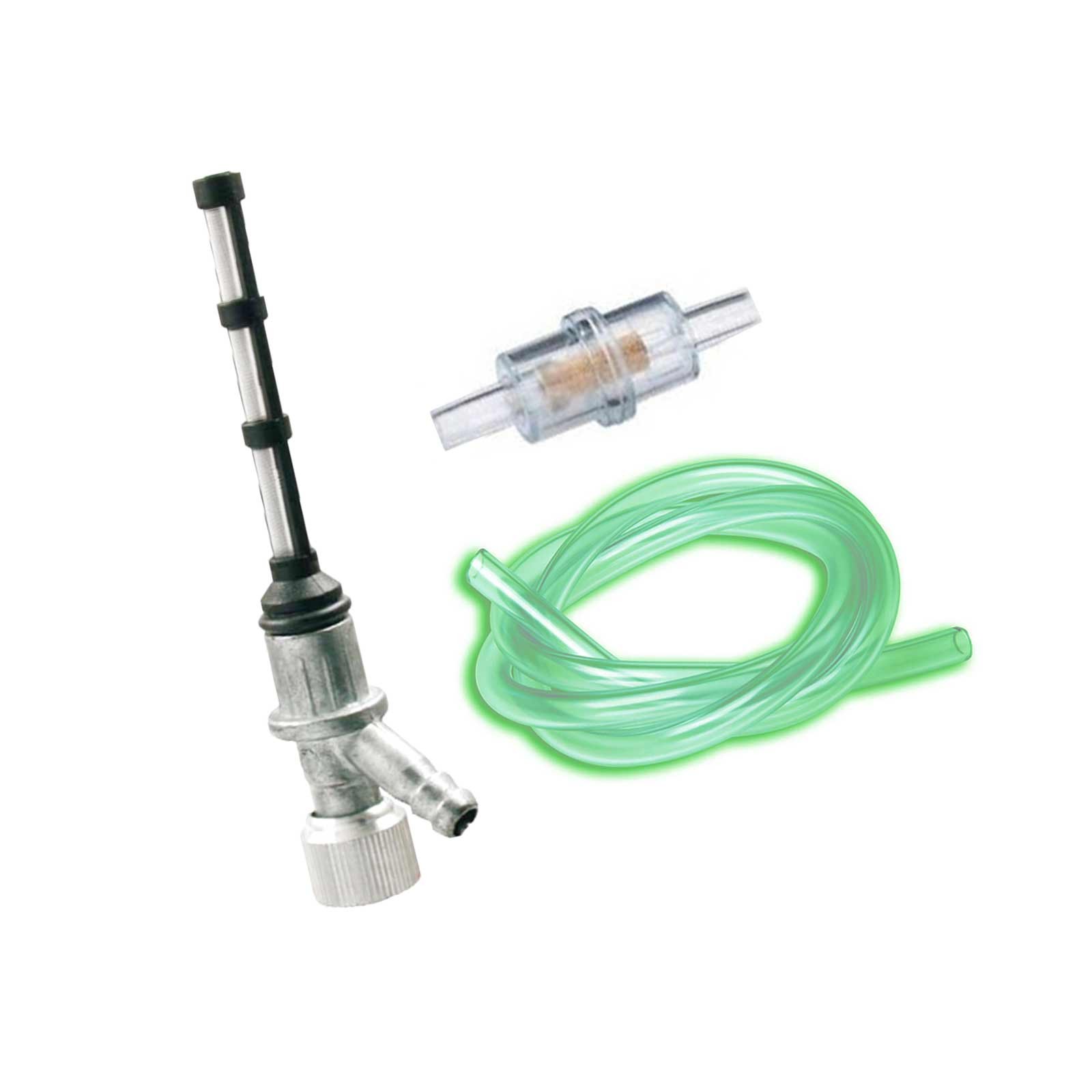 Universal Gasoline Tap Free Fall Manual + Filter + Hose - MF2186