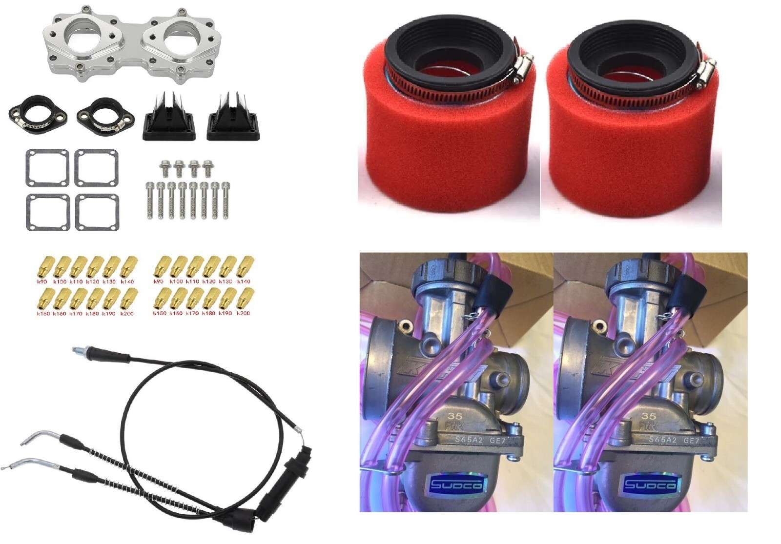 Banshee 35mm 35 Mil Carb Kit OEM Air Striker Carbs Carburetor Reeds Kit Banshee 35mm 35 Mil Carb Kit OEM Air Striker Carbs Carburetor Reeds Kit