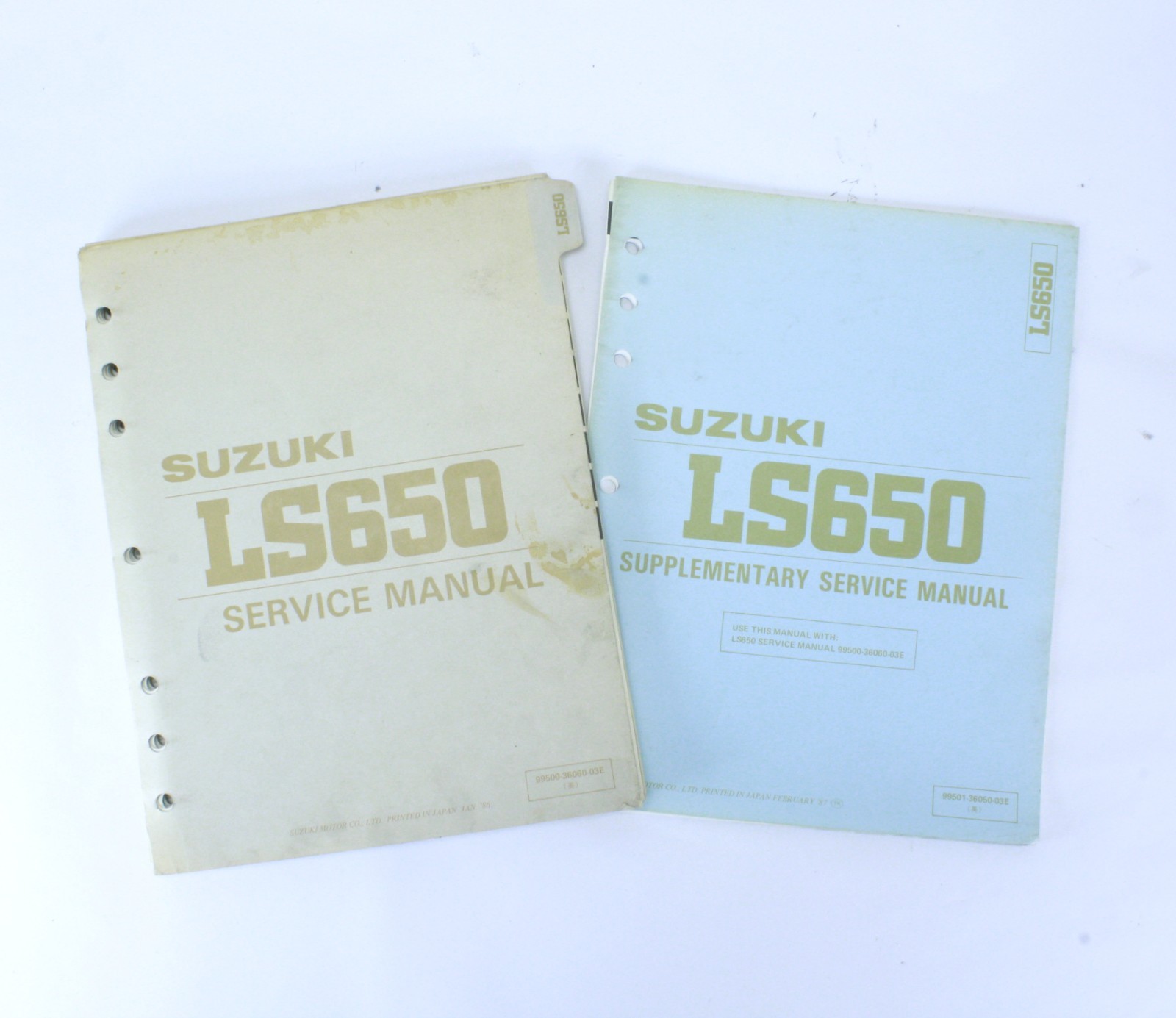 86 - 87 Suzuki LS650 Savage Service Manual + LS650H Supplement 99500-36060-03E 86 - 87 Suzuki LS650 Savage Service Manual + LS650H Supplement 99500-36060-03E