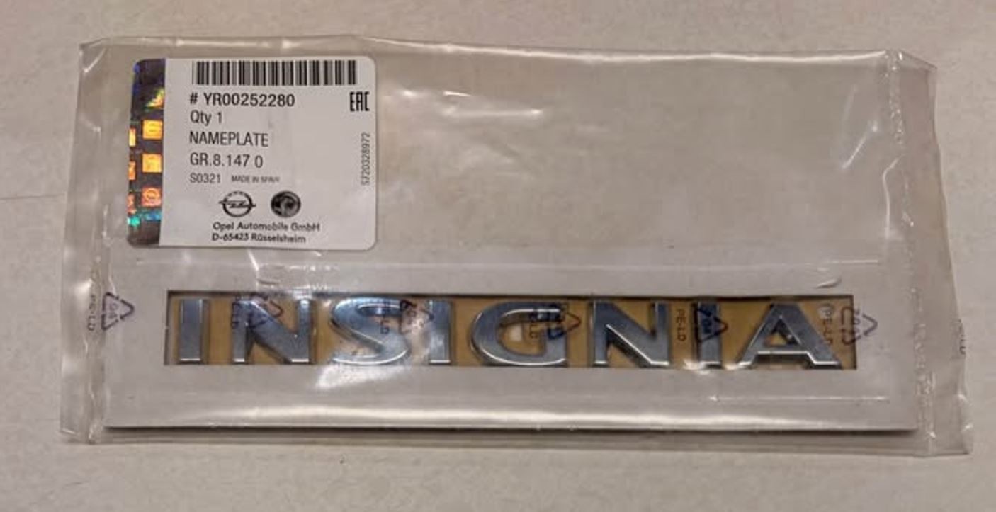 OEM GM OPEL VAUXHALL INSIGNIA Buick Regal Tourx Trunk boot emblem badge VXR GSi