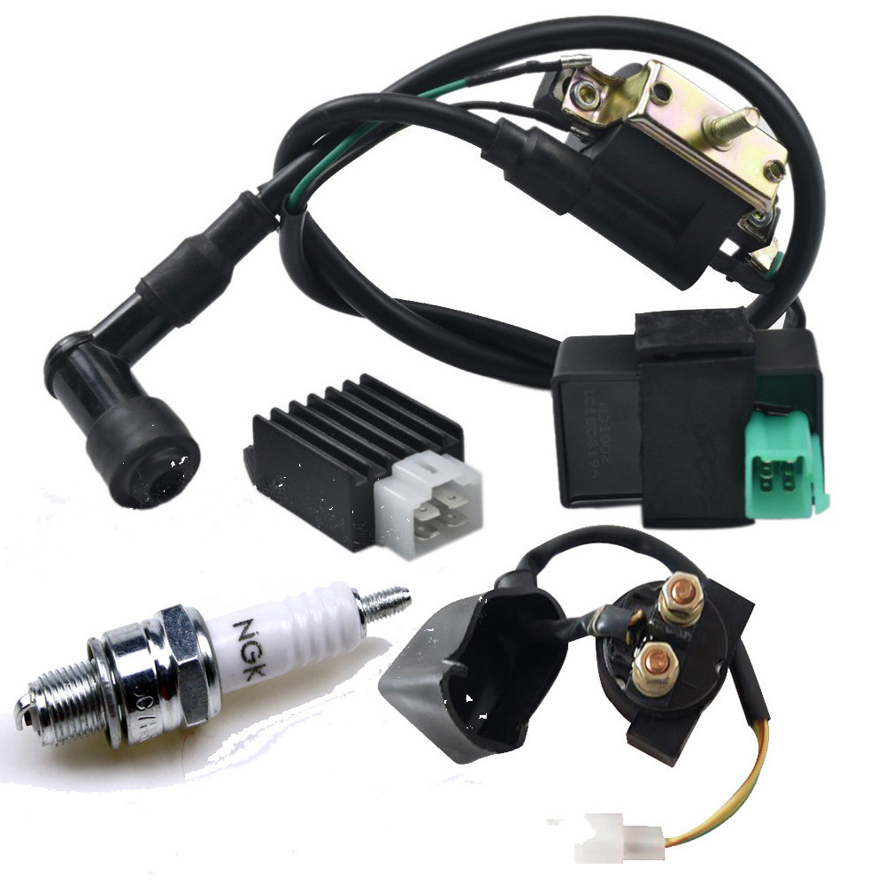 Ignition Coil CDI Spark Plug Rectifier Apollo 50 70 90 110cc 125 ATV Dirt Bike Ignition Coil CDI Spark Plug Rectifier Apollo 50 70 90 110cc 125 ATV Dirt Bike