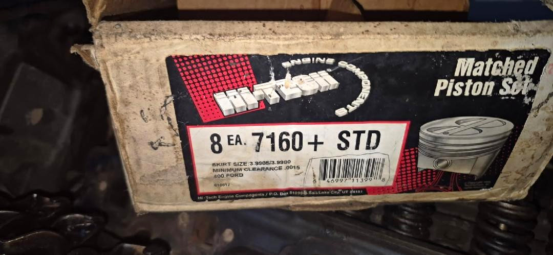 7160+ STD Pistons For A 400 FORD 7160+ STD Pistons For A 400 FORD