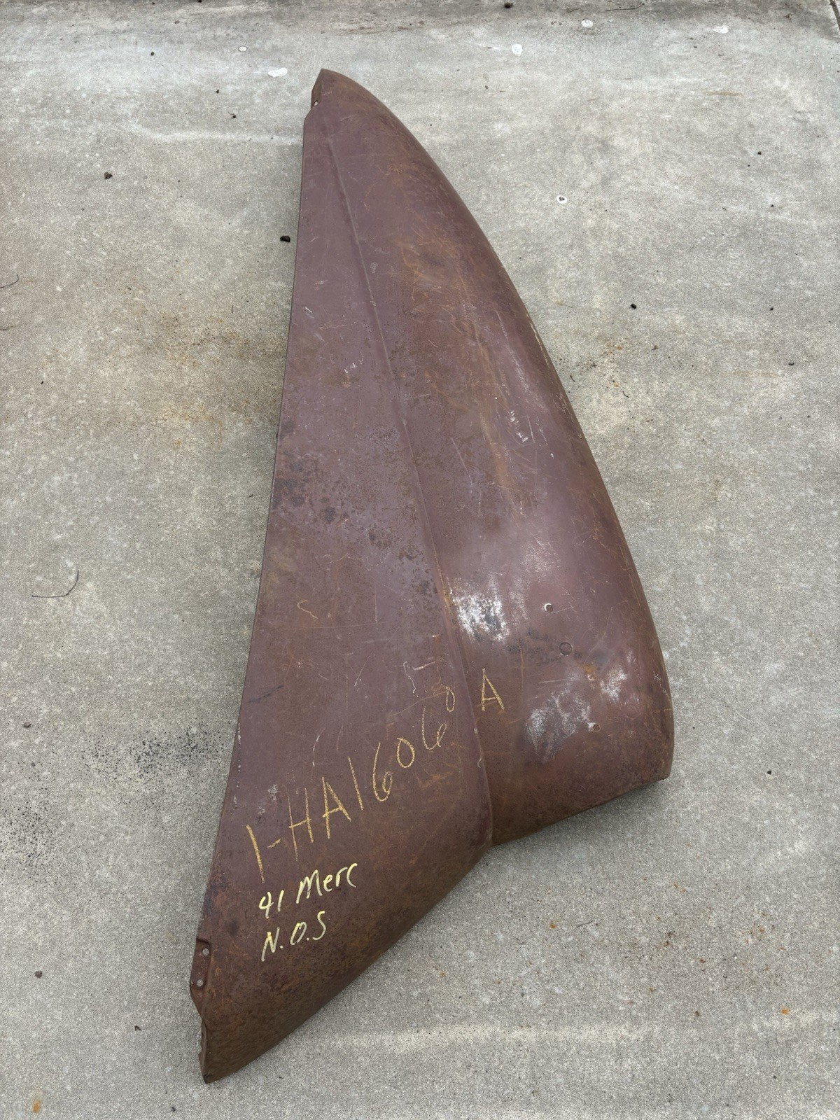 NOS 1941 mercury Front fender top NOS 1941 mercury Front fender top