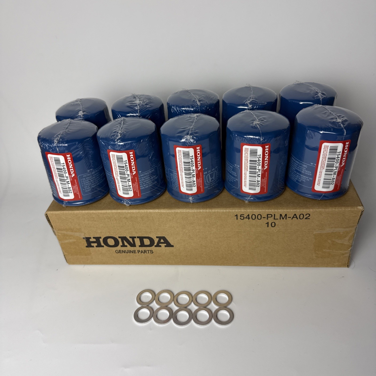 Genuine OEM Honda Acura Engine-Oil Filter 10pcs. 15400-PLM-A02 with gaskets Genuine OEM Honda Acura Engine-Oil Filter 10pcs. 15400-PLM-A02 with gaskets
