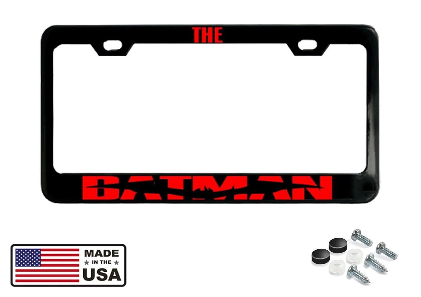 THE BATMAN Black Powder Coated Metal License Plate Frame