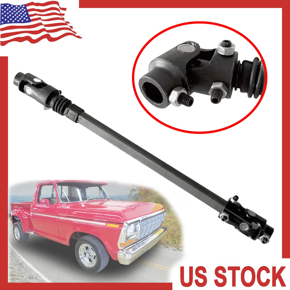NEW 000970 Telescopic Steering Shaft For 1970-79 Ford F-100 F-150 F-250 F-350