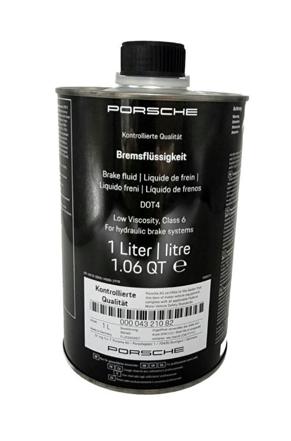 Genuine Porsche Porsche DOT4 Brake Fluid 000-043-210-82 Genuine Porsche Porsche DOT4 Brake Fluid 000-043-210-82