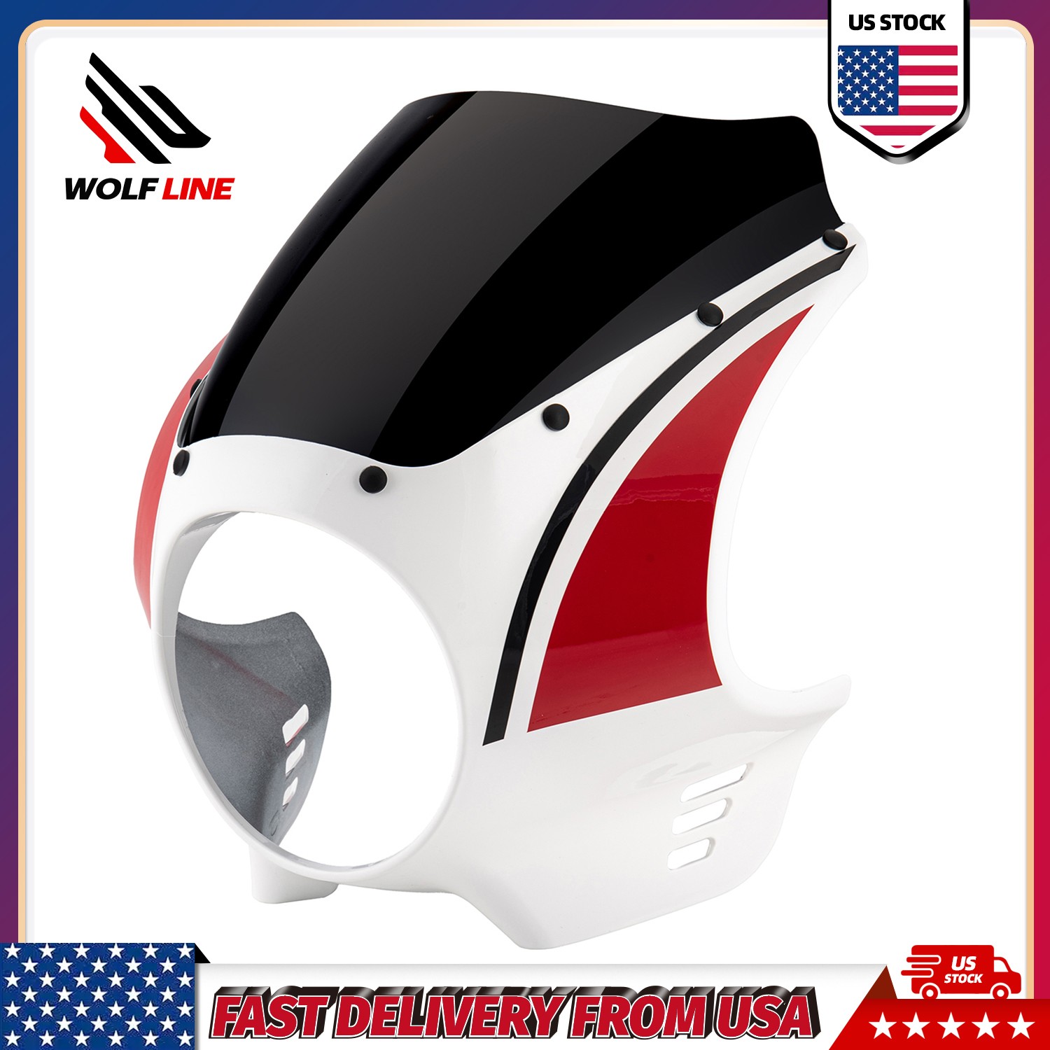 WOLFLINE Windshield & Headlight Fairing Cowling Kit for Yamaha XSR900 2022-2026