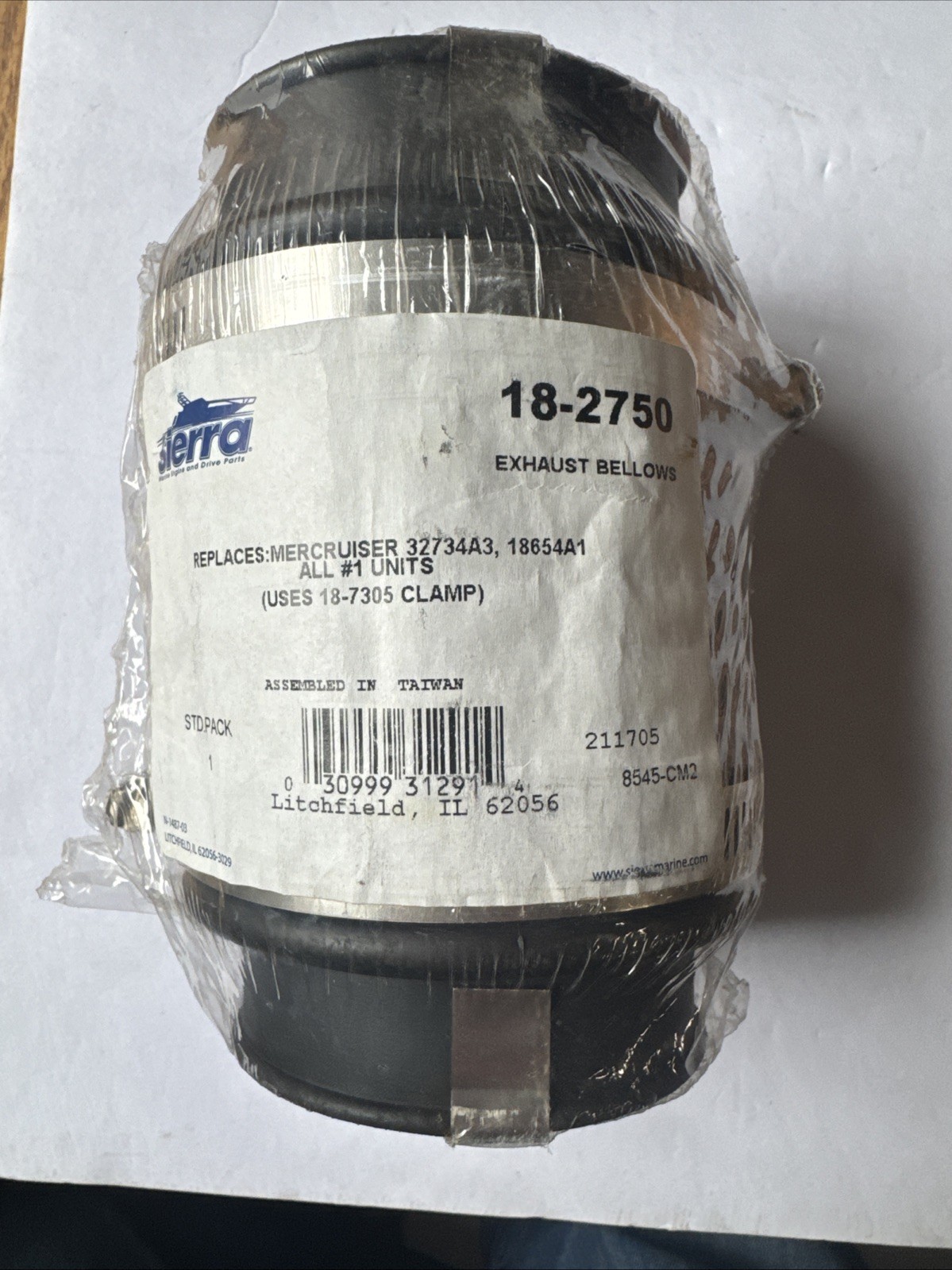 SIERRA 18-2750 EXHAUST BELLOWS, FREE FREIGHT MQTS SIERRA 18-2750 EXHAUST BELLOWS, FREE FREIGHT MQTS