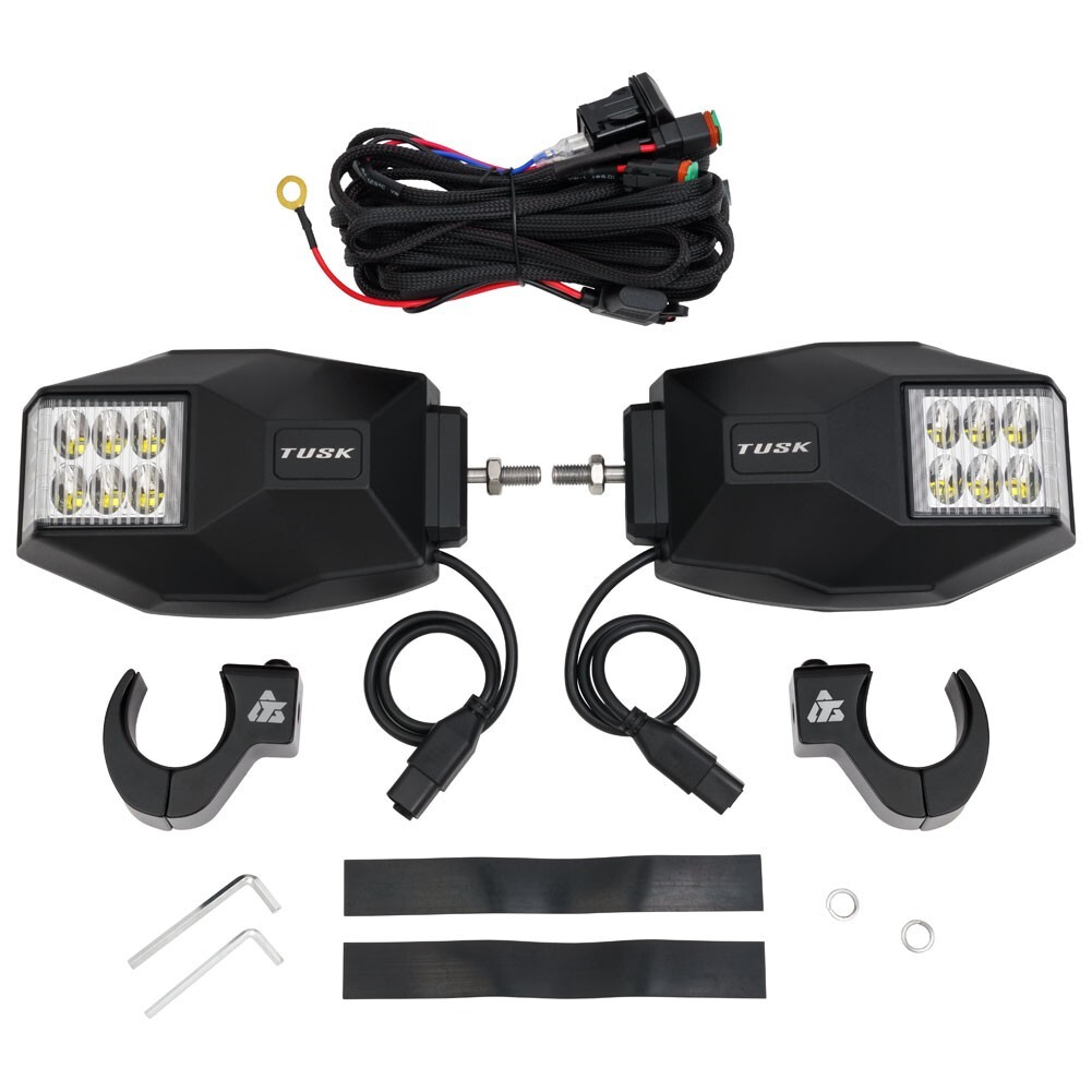 Tusk UTV LED Sideview Mirrors with 1 3/4\'\' - 1 7/8\'\' Roll Cage Bar Clamps Tusk UTV LED Sideview Mirrors with 1 3/4\'\' - 1 7/8\'\' Roll Cage Bar Clamps
