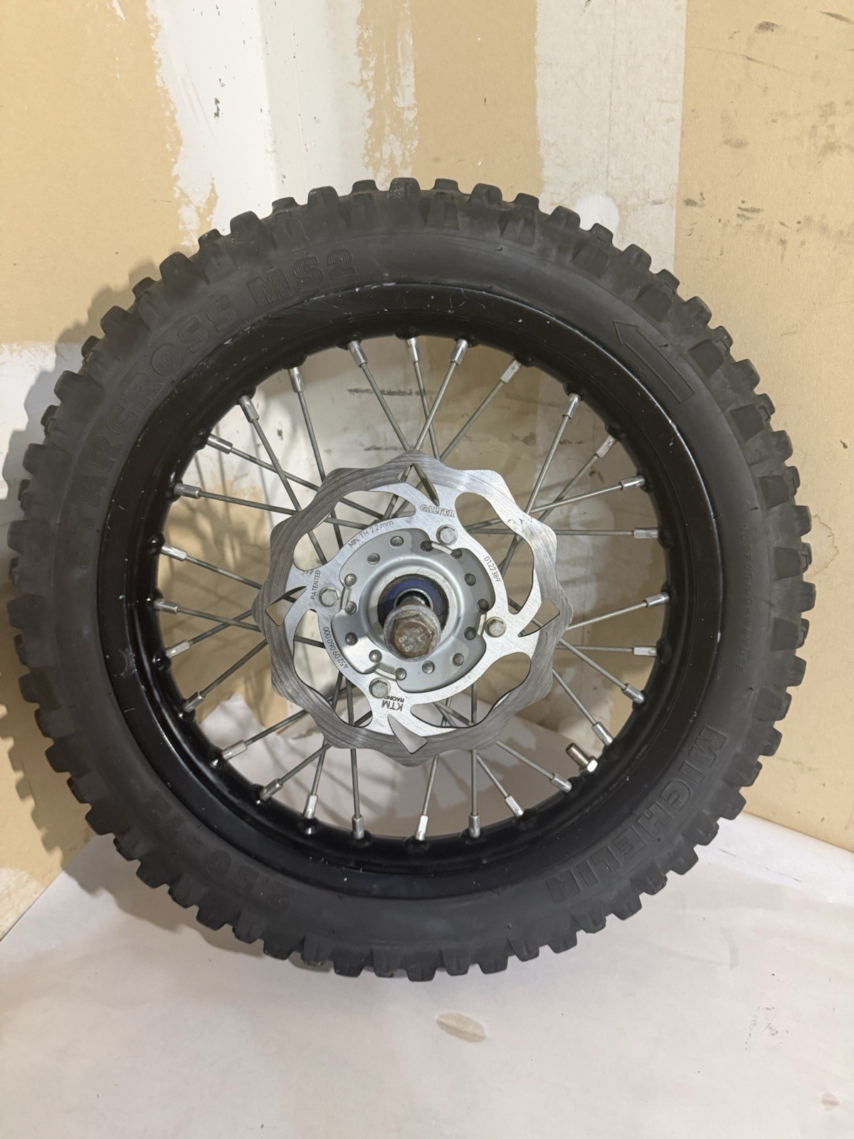 **2009-2015 KTM 50SX FRONT WHEEL ASSEMBLY W/AXLE**OEM** **2009-2015 KTM 50SX FRONT WHEEL ASSEMBLY W/AXLE**OEM**