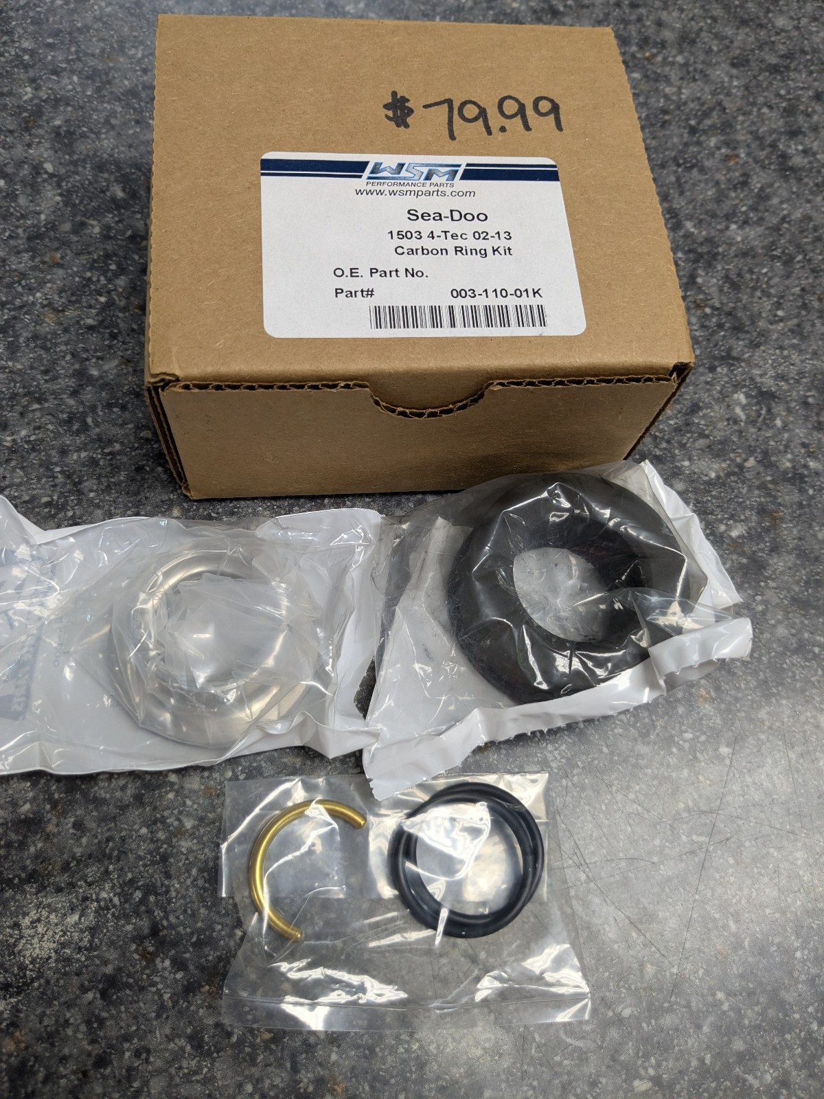 Brand New Sea Doo Carbon Ring Kit 02-13 1503 4-Techs 003-110-01K