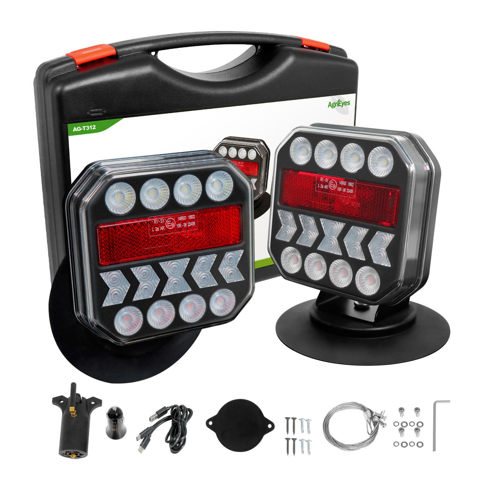 AgriEyes USB-C Wireless Trailer Tow Lights with Adjustable Magnetic Base AgriEyes USB-C Wireless Trailer Tow Lights with Adjustable Magnetic Base