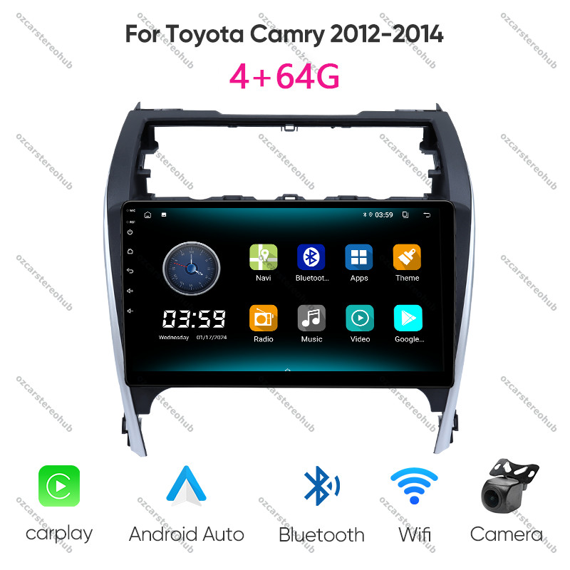 Stereo For Toyota Camry 2012-2014 Carplay Android Auto Ram 4G 8Core CPU +Camera Stereo For Toyota Camry 2012-2014 Carplay Android Auto Ram 4G 8Core CPU +Camera