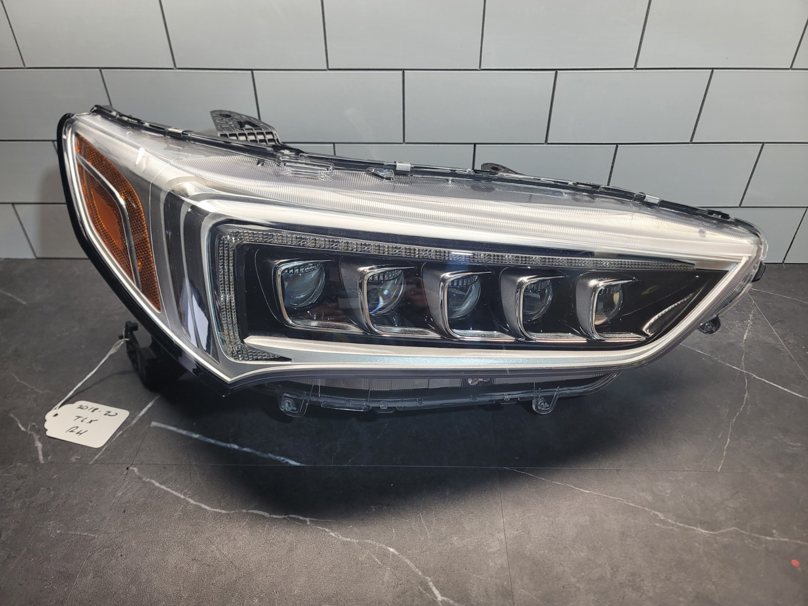 2018 2019 2020 Acura TLX RH Aftermarket Black Bezel Depo Headlight A-Spec Capa