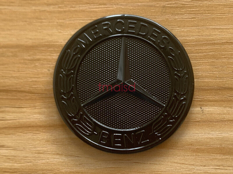 57mm Glossy Black Paste Hood Badge Emblem For Mercedes Benz C-class W205