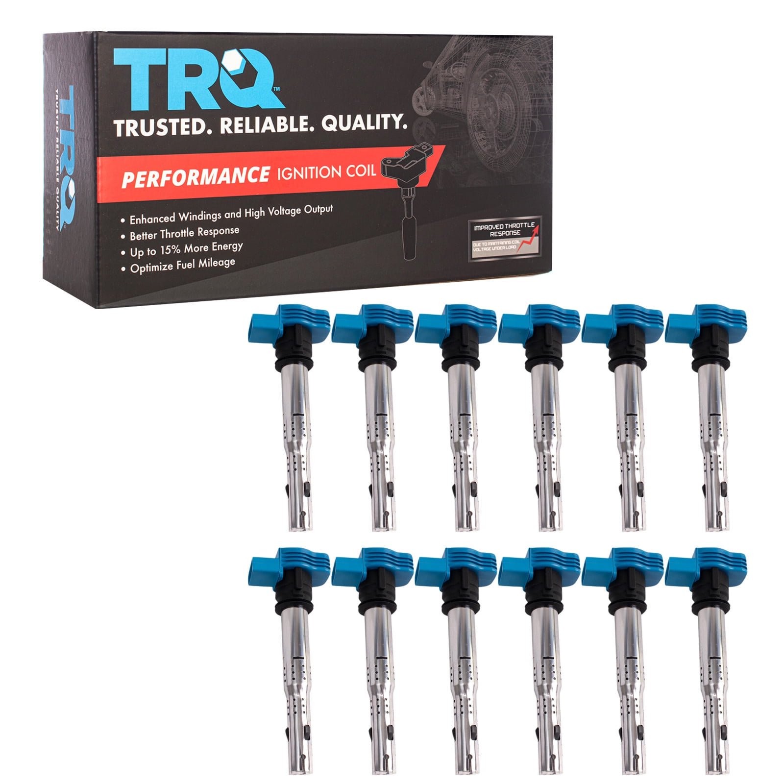 TRQ Performance Ignition Coil Set of 12 Fits 2006 - 2010 Lamborghini Murcielago TRQ Performance Ignition Coil Set of 12 Fits 2006 - 2010 Lamborghini Murcielago
