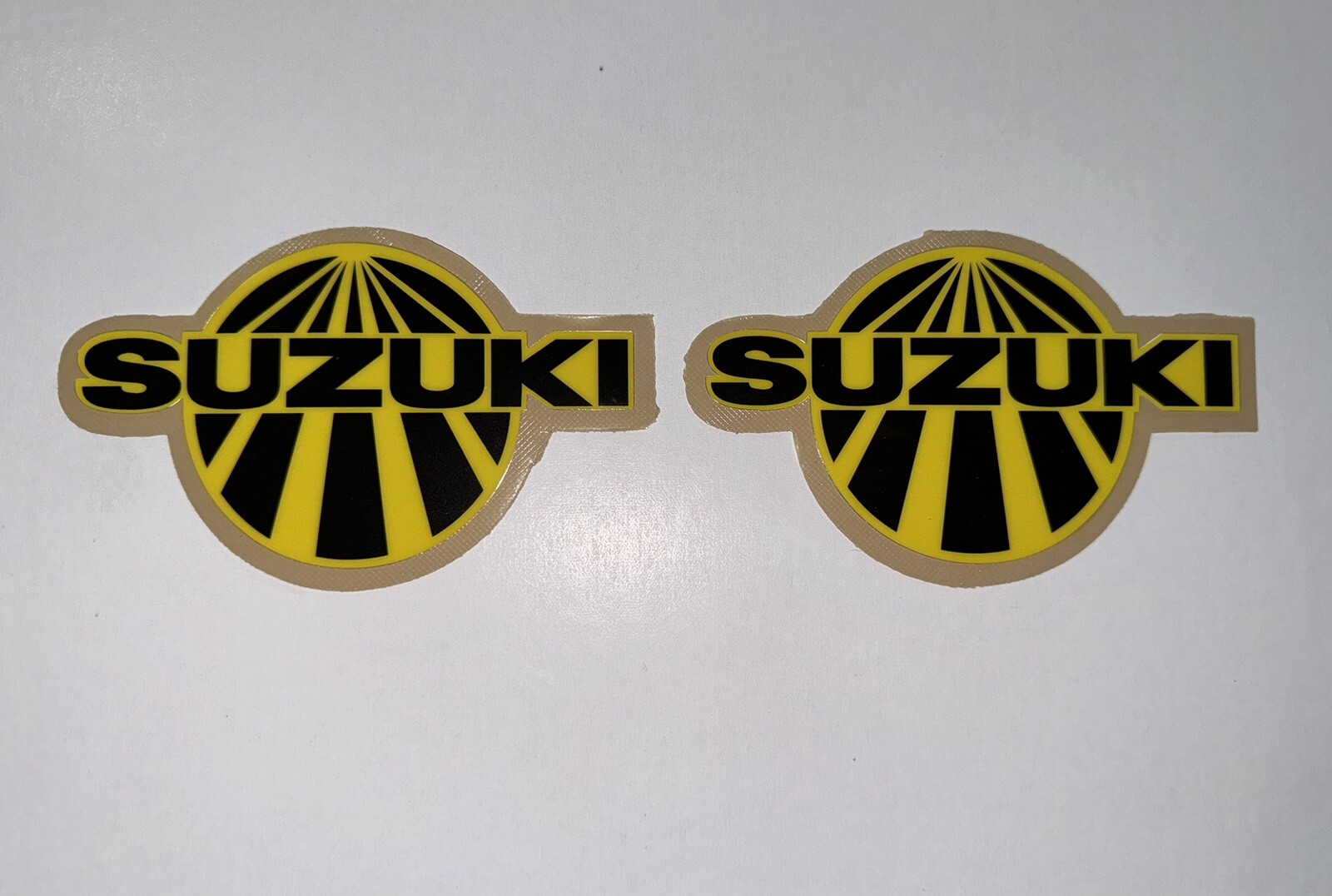 2 Suzuki Retro Vintage Laminated Gloss Motocross Decals Stickers Weather Proof