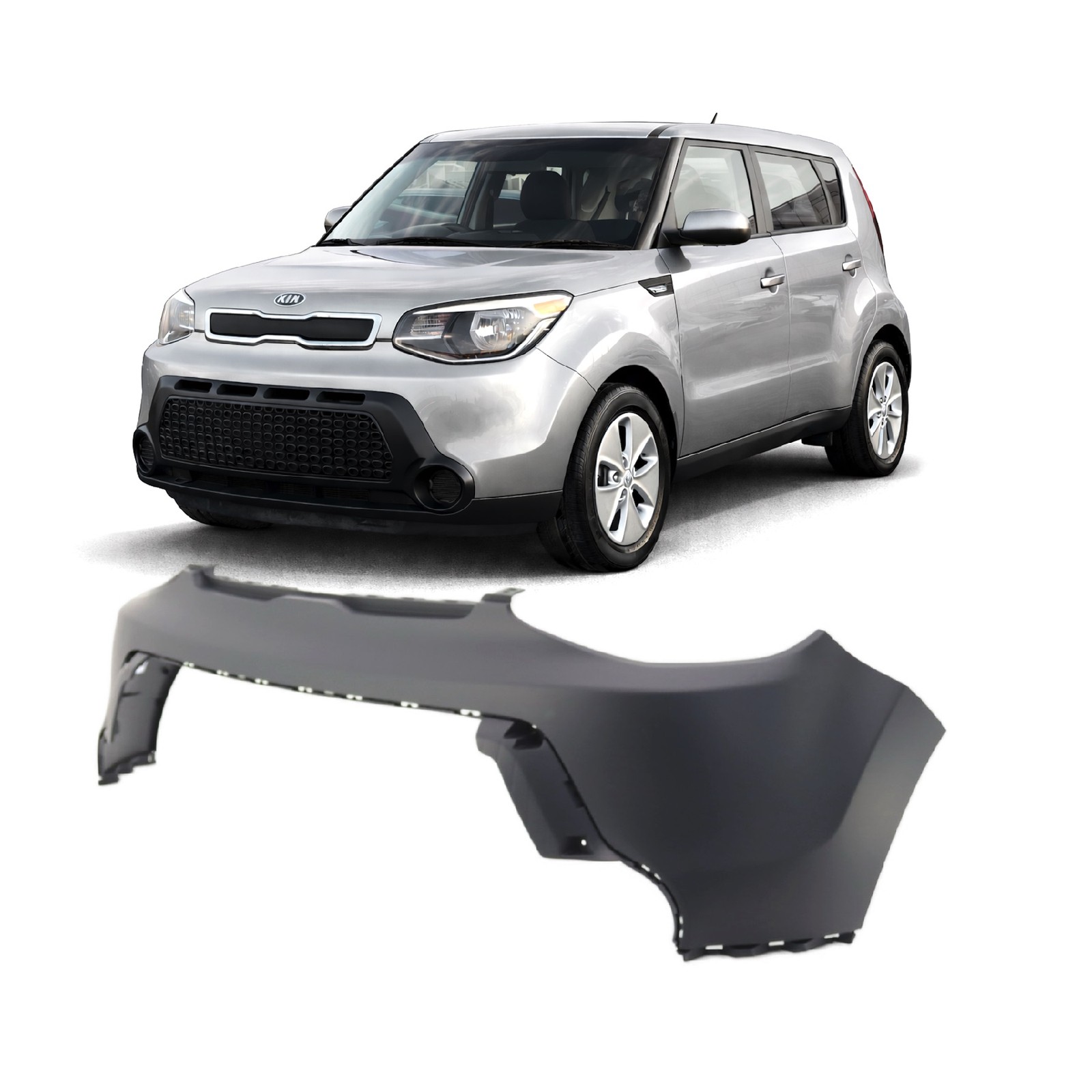 2014-2016 Kia Soul Hatchback Front Upper Bumper Cover KI1014100 86511B2000