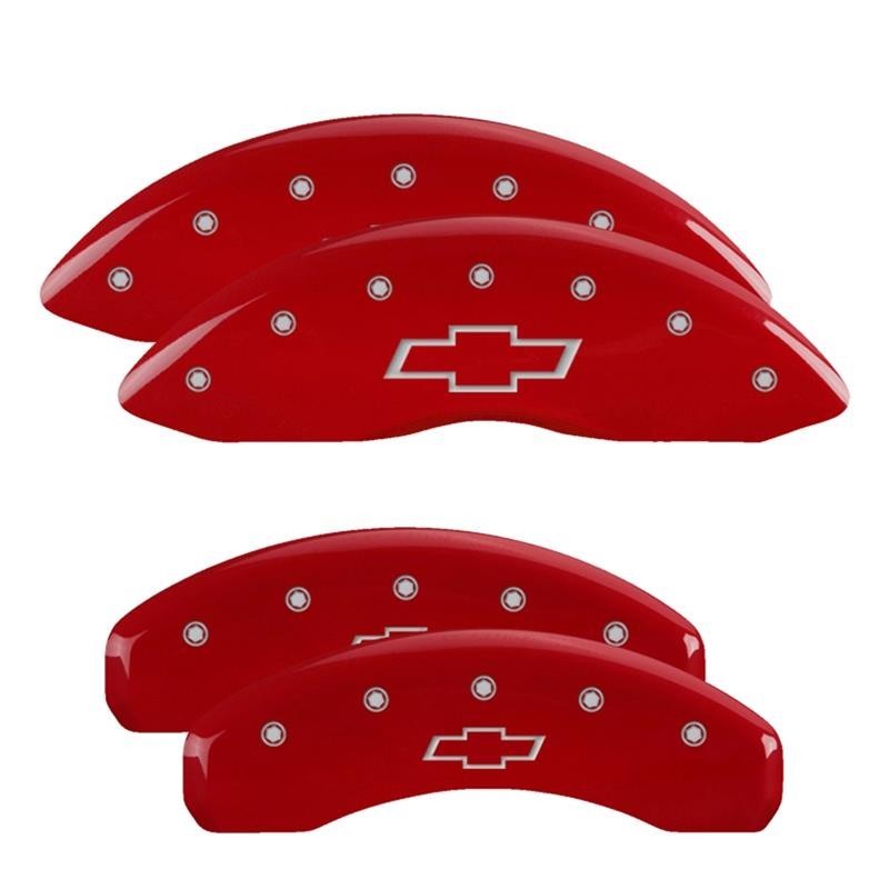 MGP 14252SBOWRD Front & Rear Red Caliper Covers for 2019-2026 Chevy Tahoe