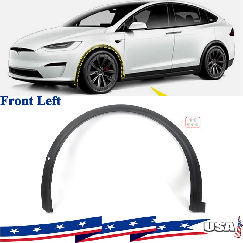 Front Left Fender Flare Wheel Arch Molding For 2016+ Tesla Model X 1035288-00-L