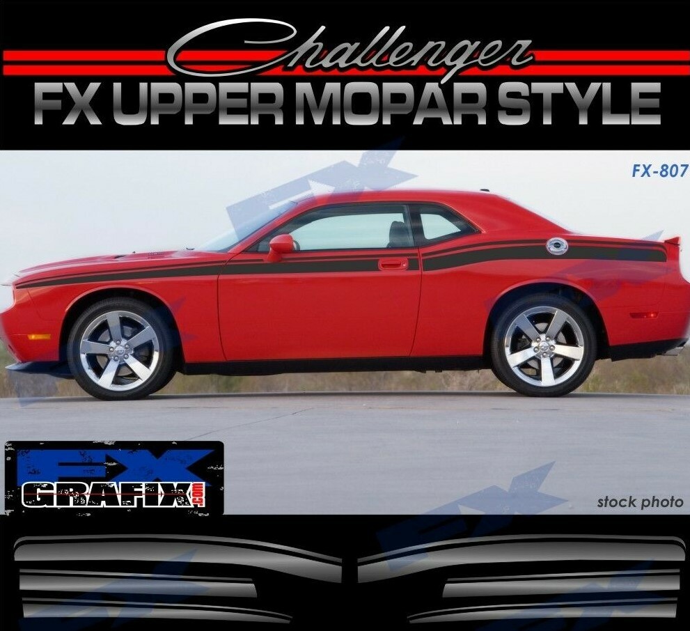 Dodge Challenger Custom Retro Mopar Style Side Stripes 2009 - 2023