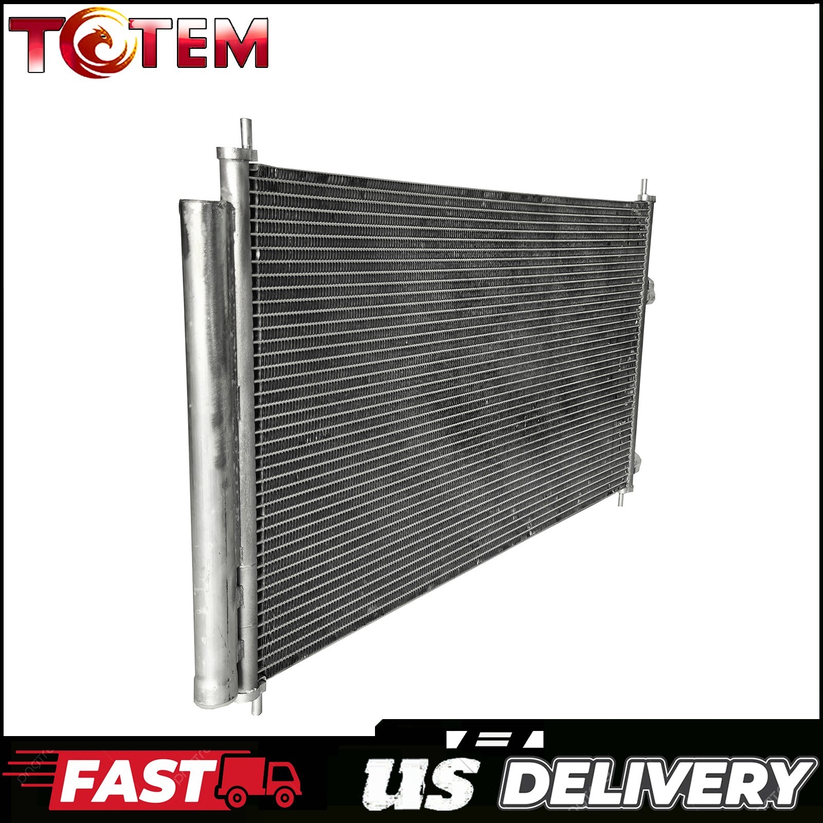 AC Condenser Fit 2008-12 Toyota RAV4 2.4L 3.5L 2.5L Aluminum With Receiver Drier