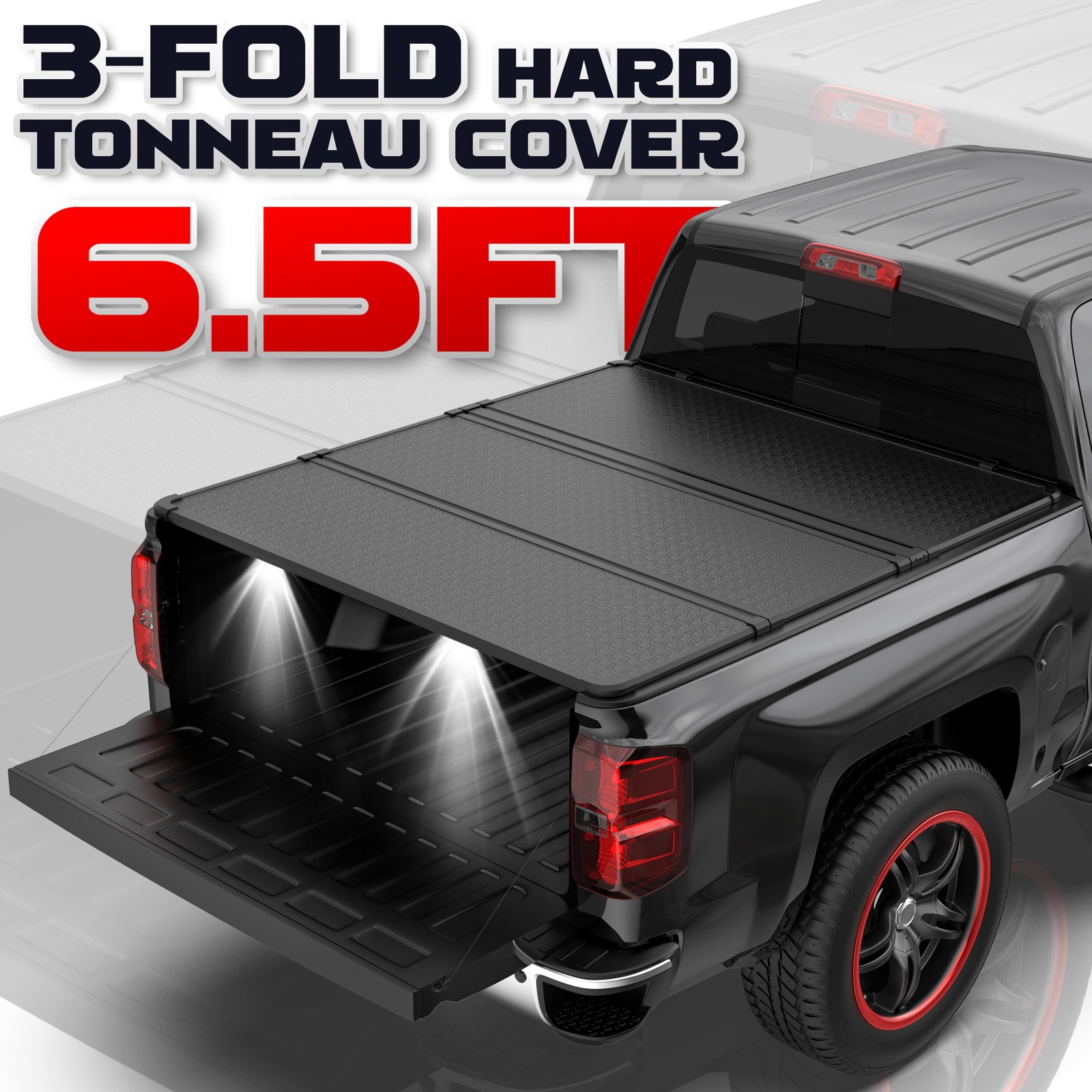 6.4FT 6.5FT 3-Fold Hard Tonneau Cover for 2002-2025 26 Dodge Ram 1500 2500 3500 6.4FT 6.5FT 3-Fold Hard Tonneau Cover for 2002-2025 26 Dodge Ram 1500 2500 3500