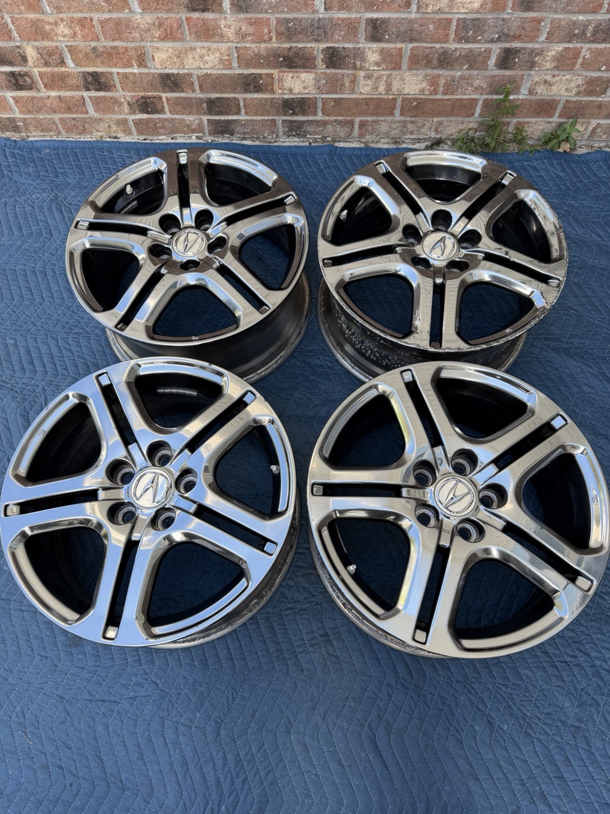2004-08 Acura TL Aspec Wheels 18x8 Set Of 4 OEM Black Chrome A-spec Enkei 18” 2004-08 Acura TL Aspec Wheels 18x8 Set Of 4 OEM Black Chrome A-spec Enkei 18”