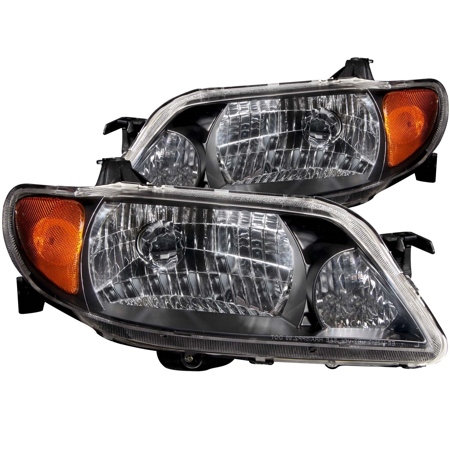 Anzo Black Housing Headlights 2001-2003 Mazda Protege