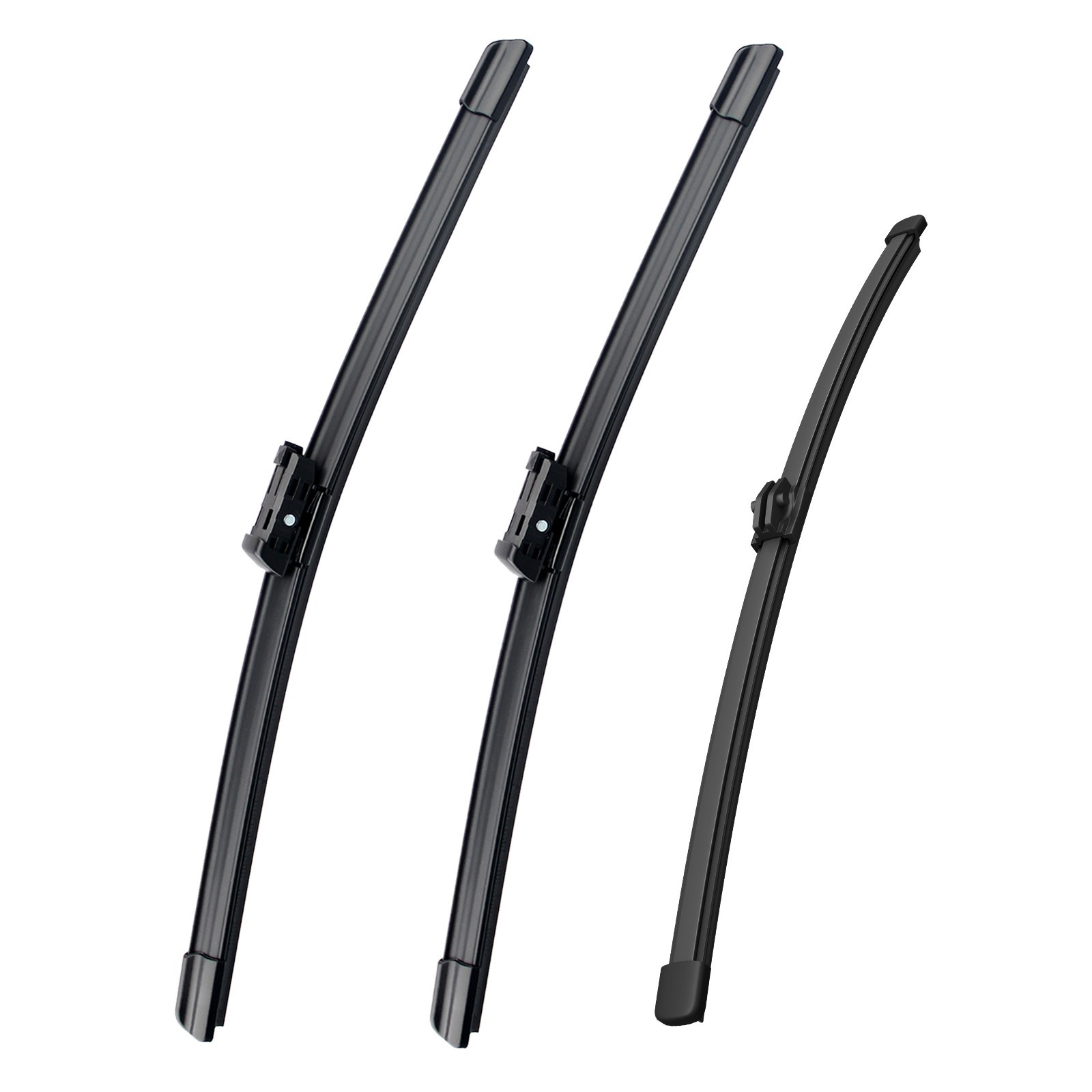 For Audi Q3 Quattro 2013-2018 Set of 3 Front and Rear Windshield Wiper Blades