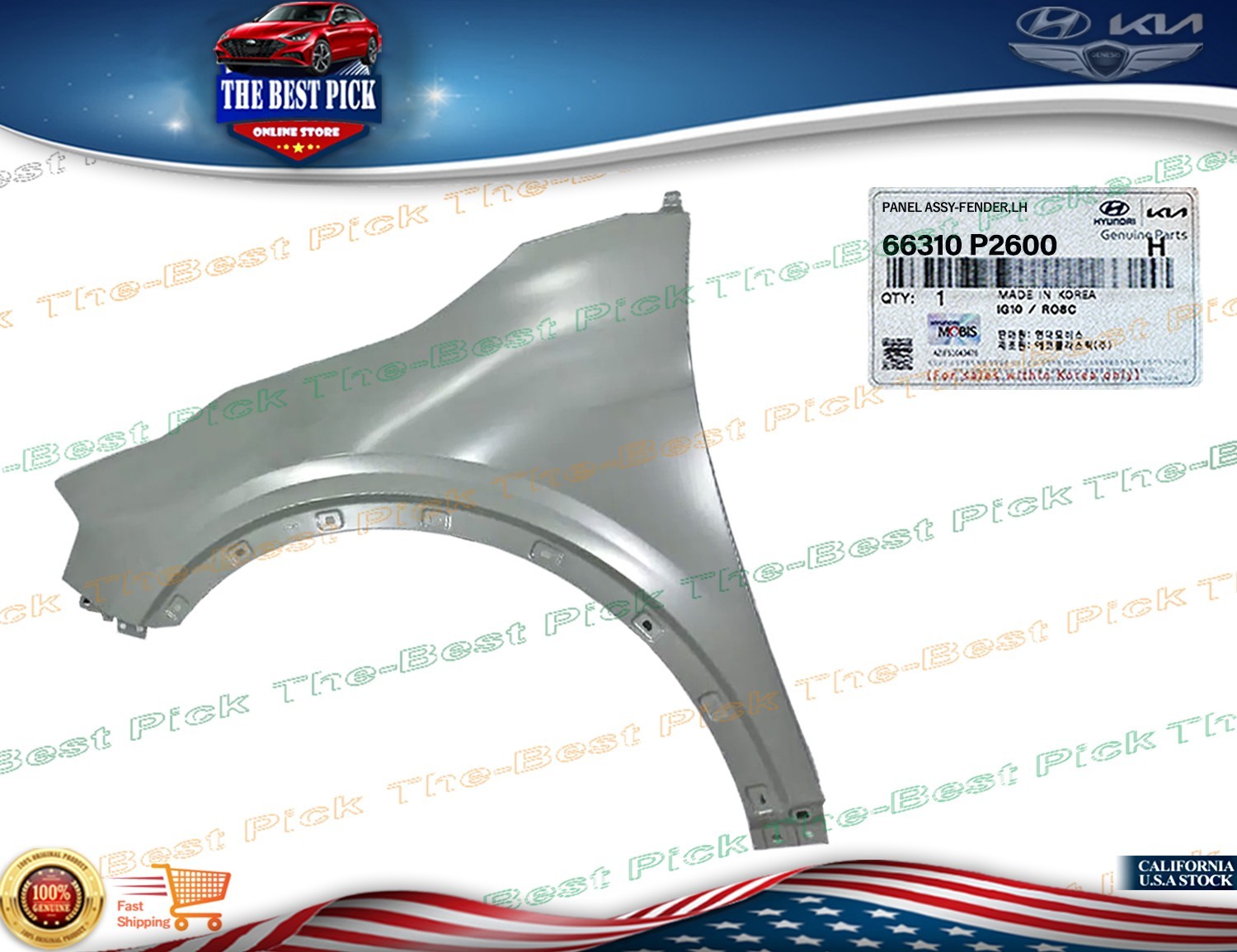 ⭐GENUINE⭐ Front Fender Panel LEFT Driver  ⭐OEM⭐ For 2025 Kia Sorento 66310P2600