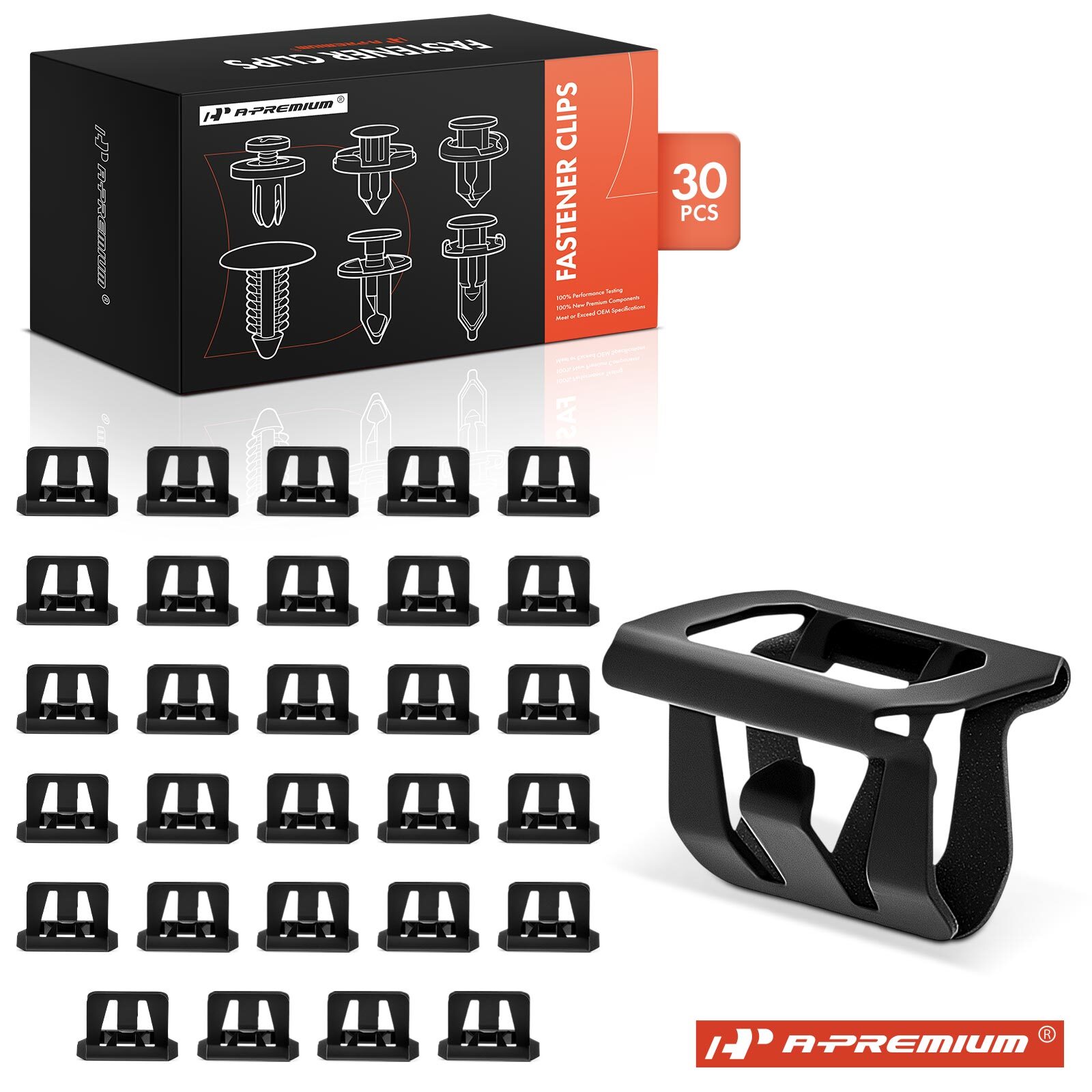 A-Premium 30Pcs Metal Grille & Bumper Cover Fastener Retainer Clips for Chevy