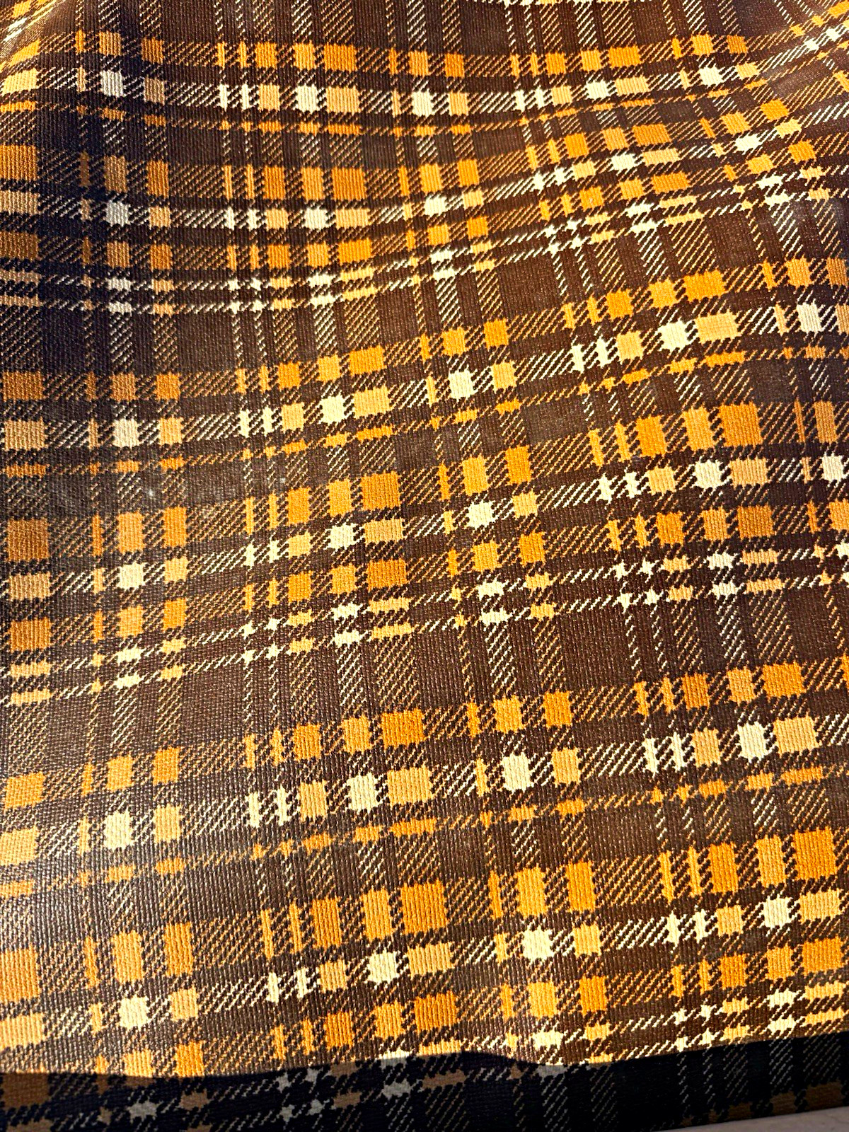 Vintage Retro 1970s Plaid Automotive Woven Upholstery Fabric Orange Brown 3.3 Yd Vintage Retro 1970s Plaid Automotive Woven Upholstery Fabric Orange Brown 3.3 Yd