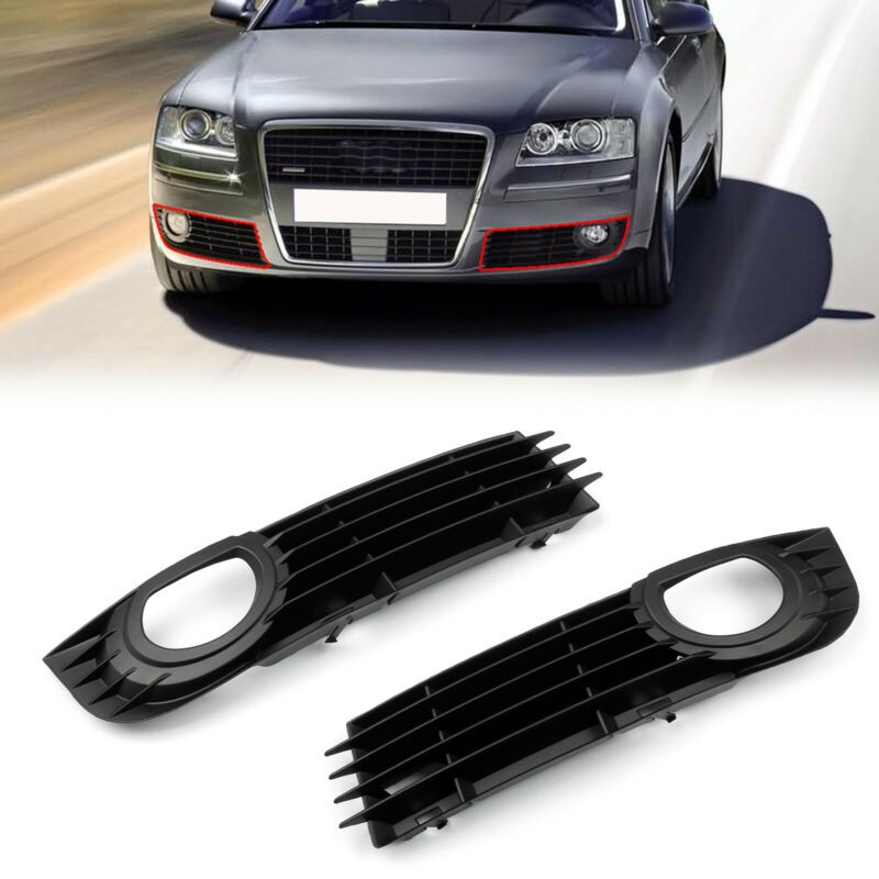 Front Lower Fog Light Bumper Grill Pair For Audi A8 Quattro 06-08 4.2L 6.0L USA